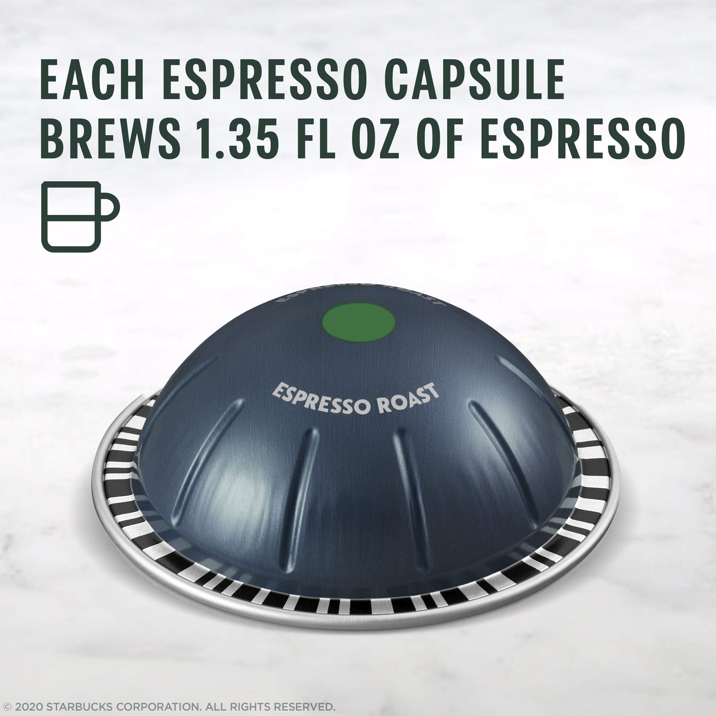 Starbucks by Nespresso Vertuo, Blonde Roast Espresso, 50-count Espresso Pods, Brews, 1.35 oz.