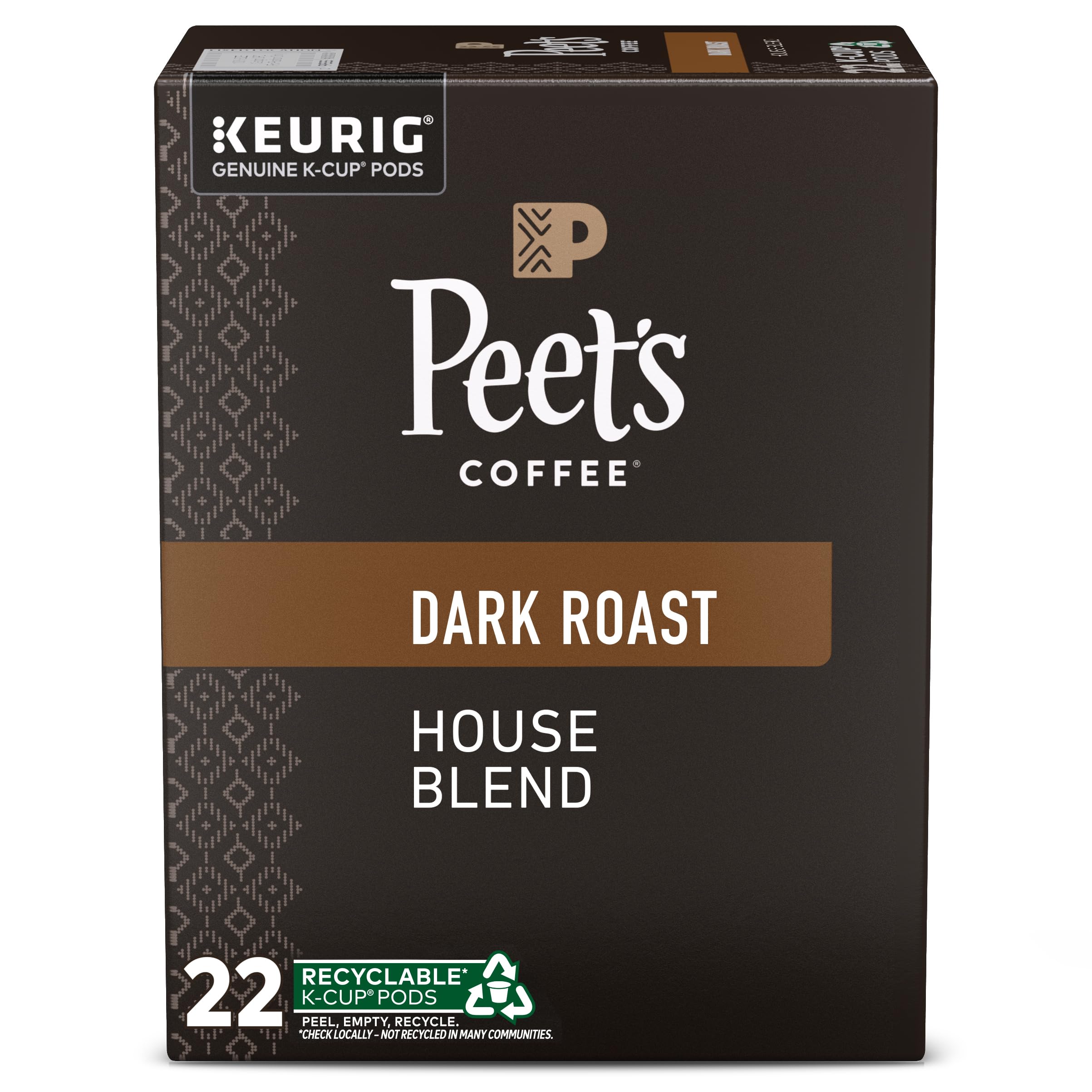 Peet's Coffee, Dark Roast Keurig K-Cup Pods - Major Dickason's Blend 75 Count (1 Box of 75 Pods)