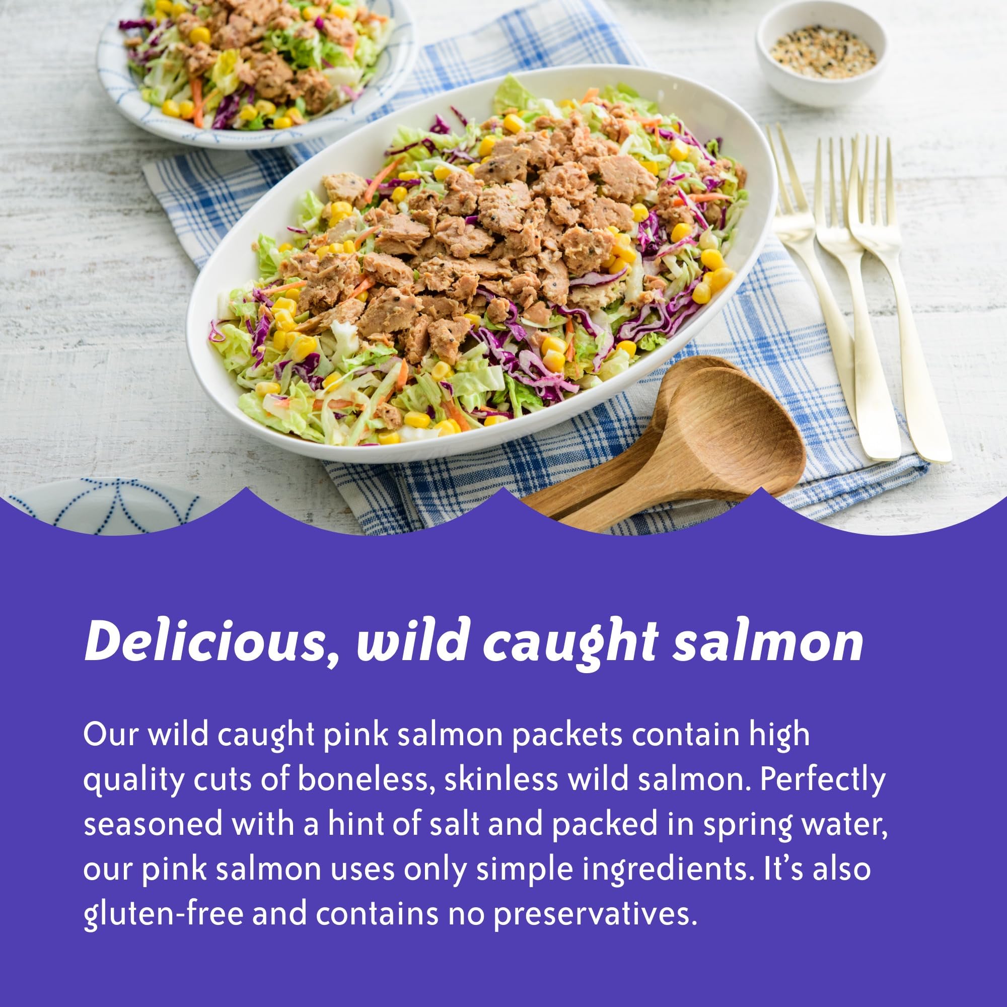 Chicken of the Sea Alaskan Pink Salmon in Spring Water, 2.5 Ounce Packets (Box of 12), Wild Caught, Skinless & Boneless