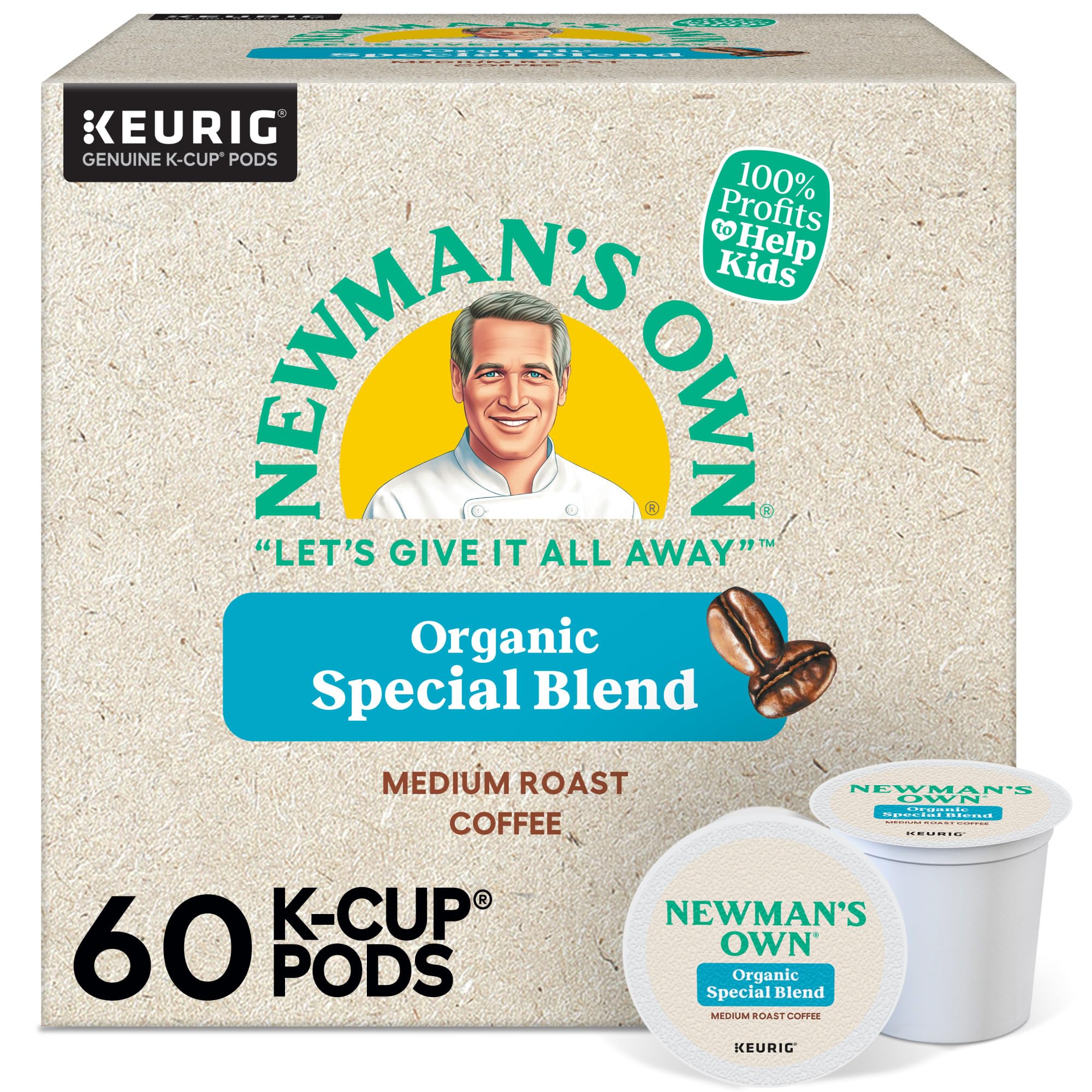 Newman's Own Organics Special Blend Keurig Single-Serve K-Cup Pods, Medium Roast Coffee, 96 Count