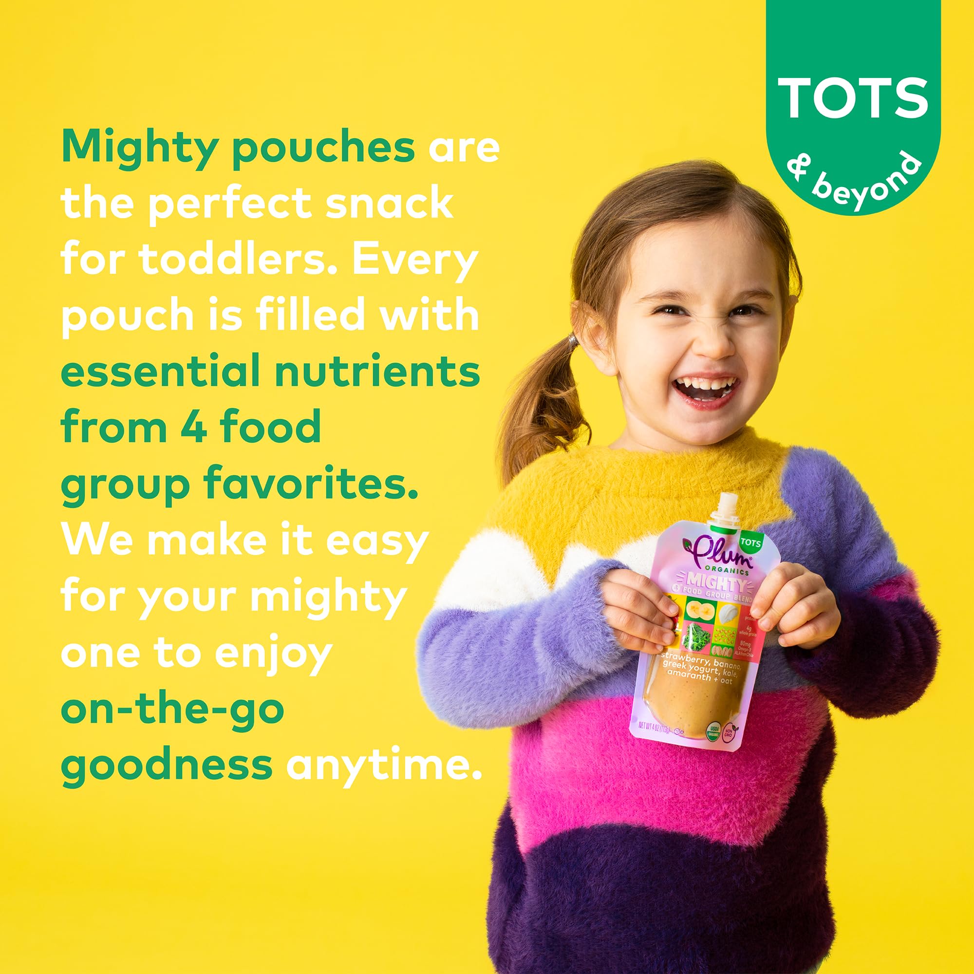 Plum Organics Variety Pack, 12+ Months – Toddler’s Flavor Expedition – Mighty Builder Organic Fruit & Veggie Pouches – 4 oz Pouch, Pack of 18 (Amazon Exclusive)