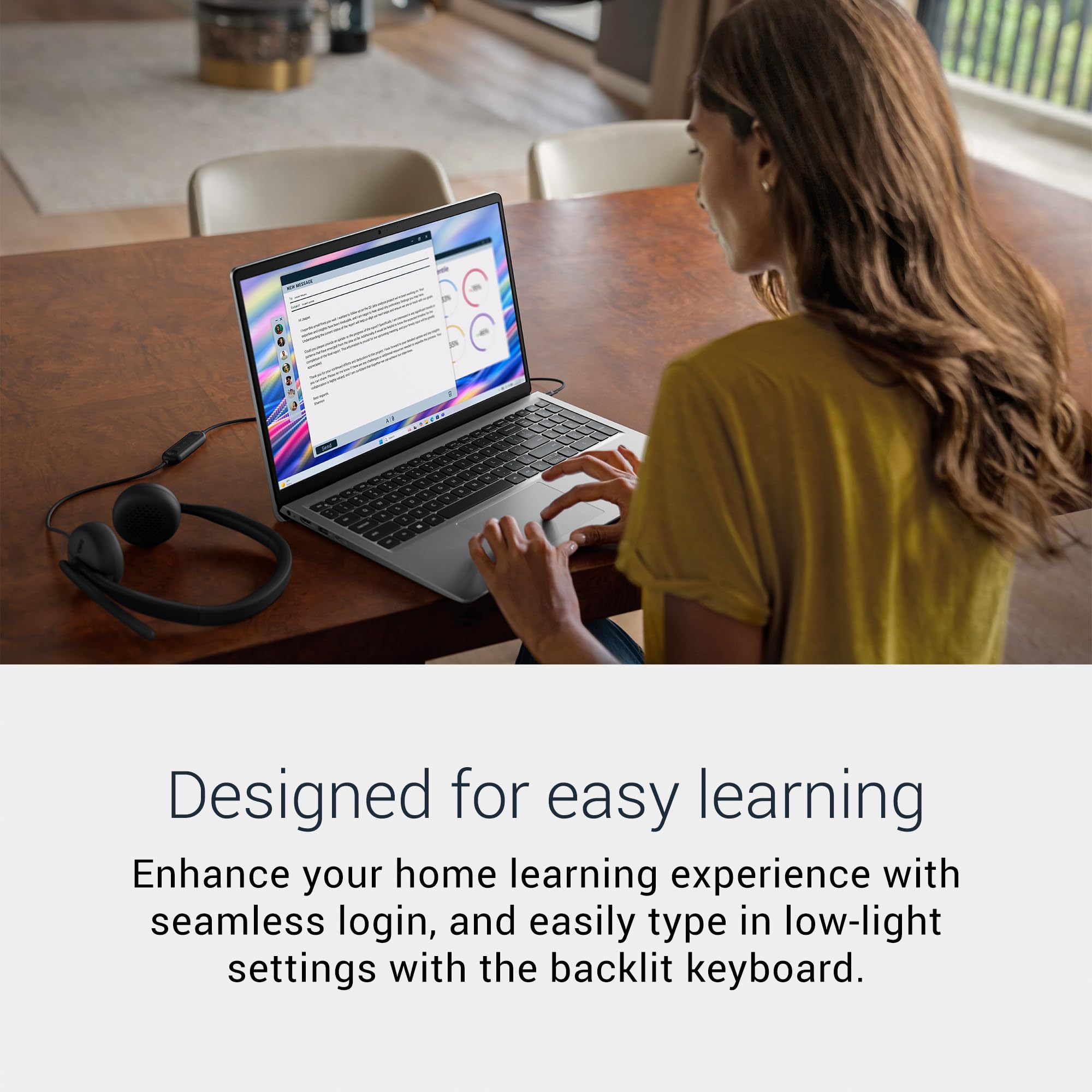 Dell 15 Laptop DC15250-15.6-inch FHD 120Hz Display, Intel Core 3 Processor 100U, 8GB DDR4 RAM, 512GB SSD, Intel UHD Graphics, Windows 11 Home, Onsite Service - Carbon Black