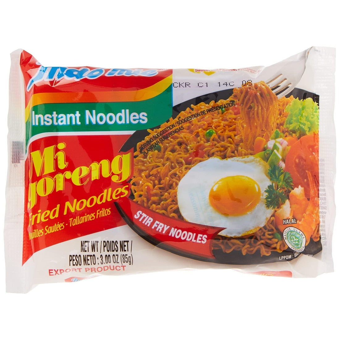 Indomie Mi Goreng Instant Stir Fry Noodles, Halal Certified, Original Flavor (Pack of 30)