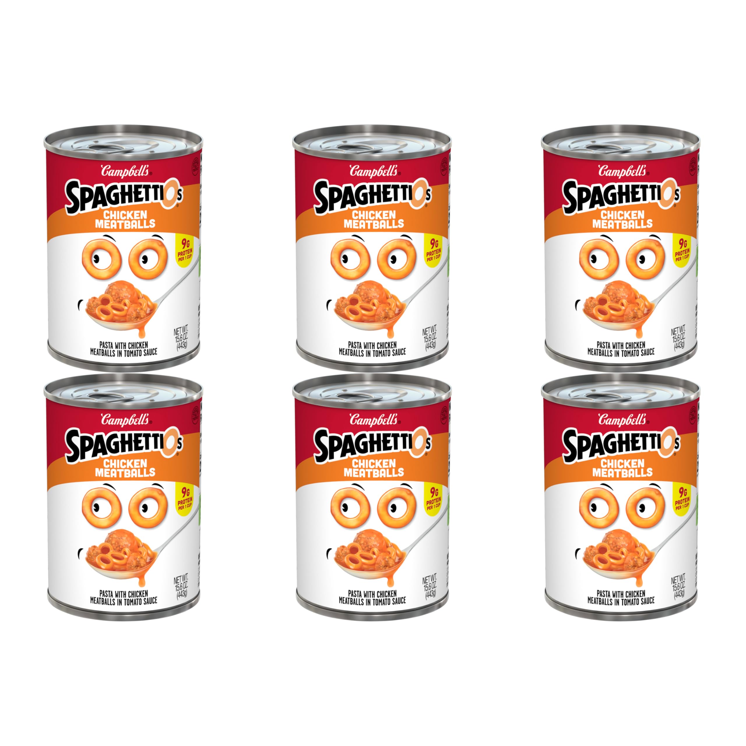 SpaghettiOs Canned Pasta with Meatballs, 15.6 oz Can (12 Pack)