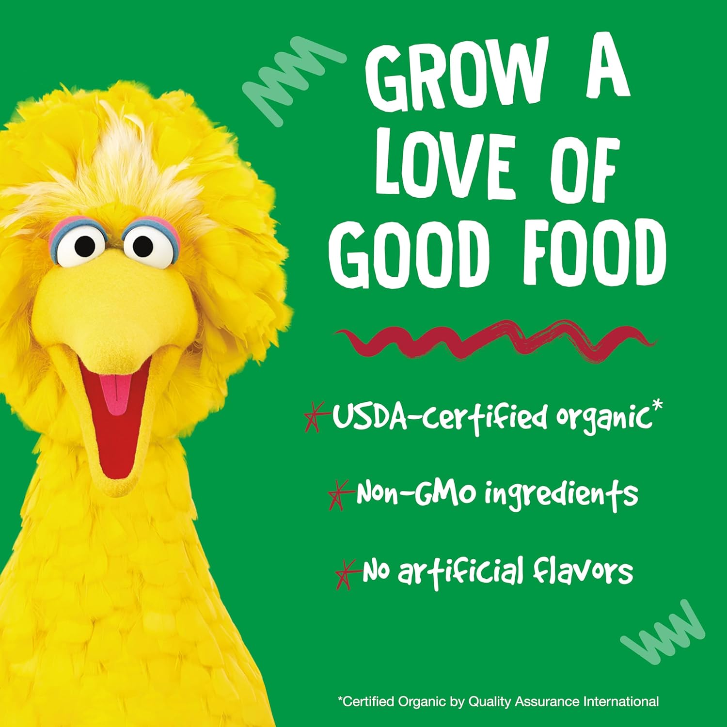 Earth's Best Organic Kids Snacks, Sesame Street Toddler Snacks, Organic Garden Veggie Straws for Toddlers 2 Years and Older, Original, Multipack, .5 oz Bags, 12 Count