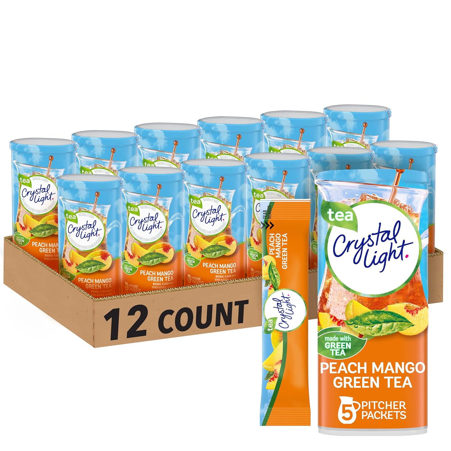 Crystal Light Pink Lemonade Drink Mix (8-Quart), 1.9-Ounce Canisters (Pack of 4)