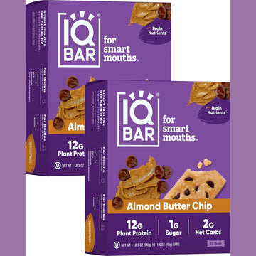 IQBAR Brain and Body Plant Protein Bars - Chocolate Lovers Variety - 36-Count - Keto, Vegan, Low Carb, High Fiber, Gluten Free, Dairy Free, Low Sugar Snack with Nutrients for Focus, Energy, Meal Replacement
