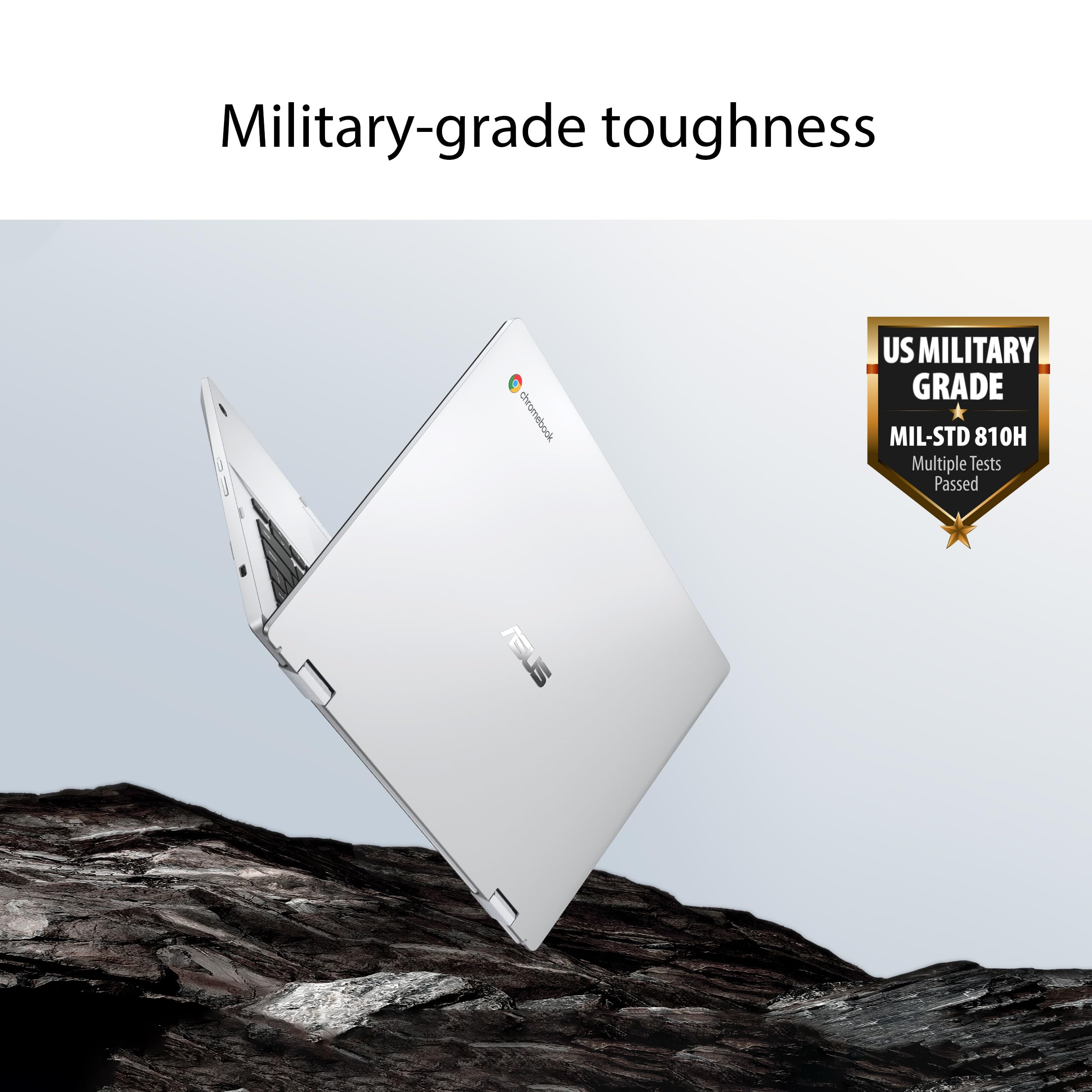 ASUS Chromebook Flip CX1 Convertible Laptop, 14" FHD NanoEdge 360-degree Touchscreen, Intel Celeron N4500 Processor, 128GB eMMC Storage, 8GB RAM, ChromeOS, Transparent Silver, CX1400FKA-AS88FT