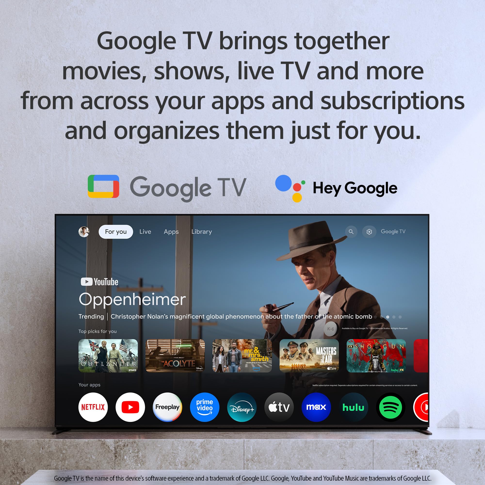 Sony BRAVIA 5 65 Inch TV, Mini LED, 4K Smart Google TV, XR Processor with AI Technology,120hz Television with Dolby Vision/Atmos, Exclusive Features for PlayStation®5, K-65XR50