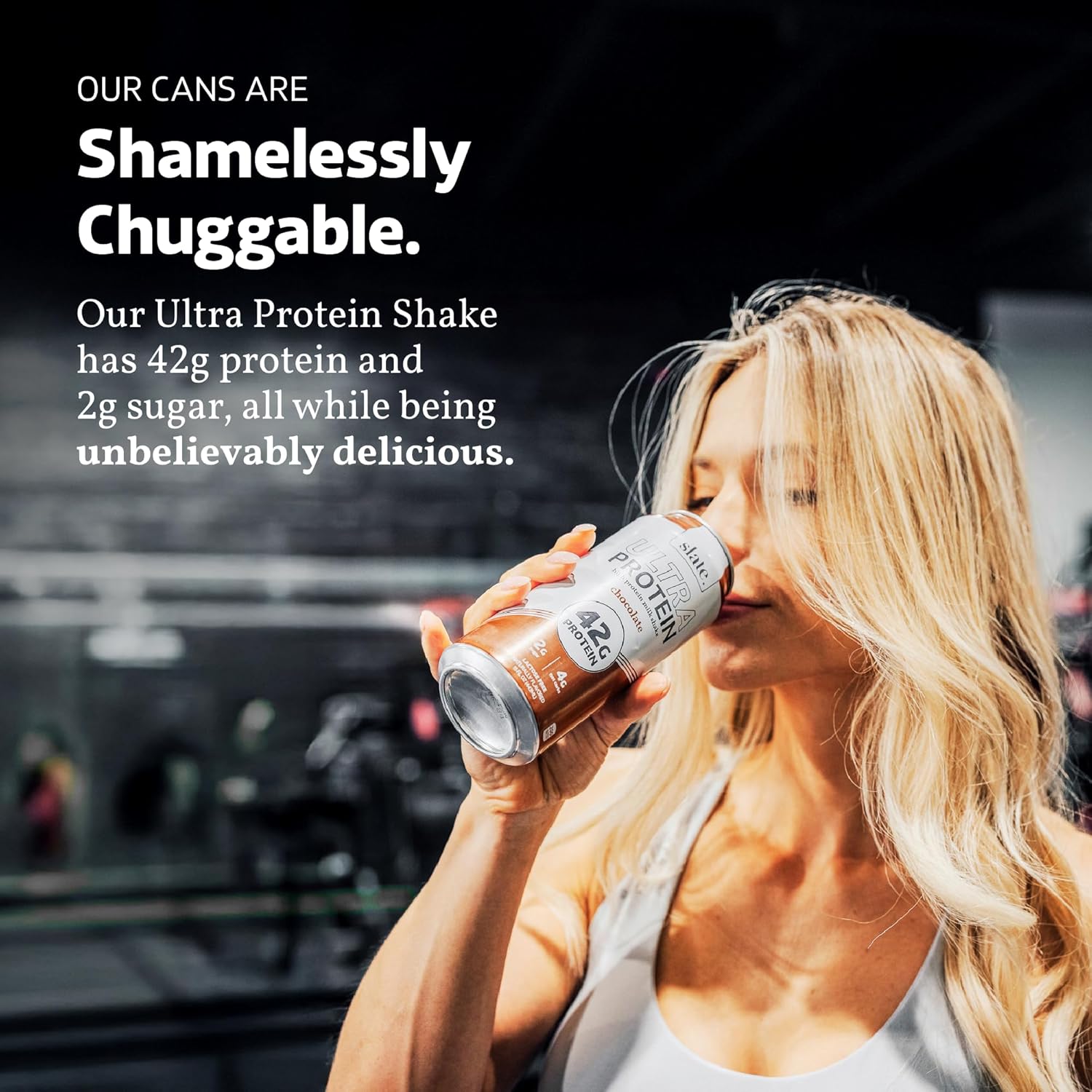 Slate Milk - Ultra Protein Shake - Vanilla - 42g Protein, 1g Sugar, 180 Calories, 1g Net Carbs - Lactose Free, No Added Sugar - Made with Ultra Filtered Milk - Breakfast Boost, Post Workout - 15 fl oz, 12 Cans