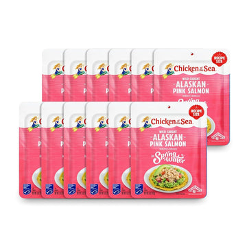 Chicken of the Sea Alaskan Pink Salmon in Spring Water, 2.5 Ounce Packets (Box of 12), Wild Caught, Skinless & Boneless