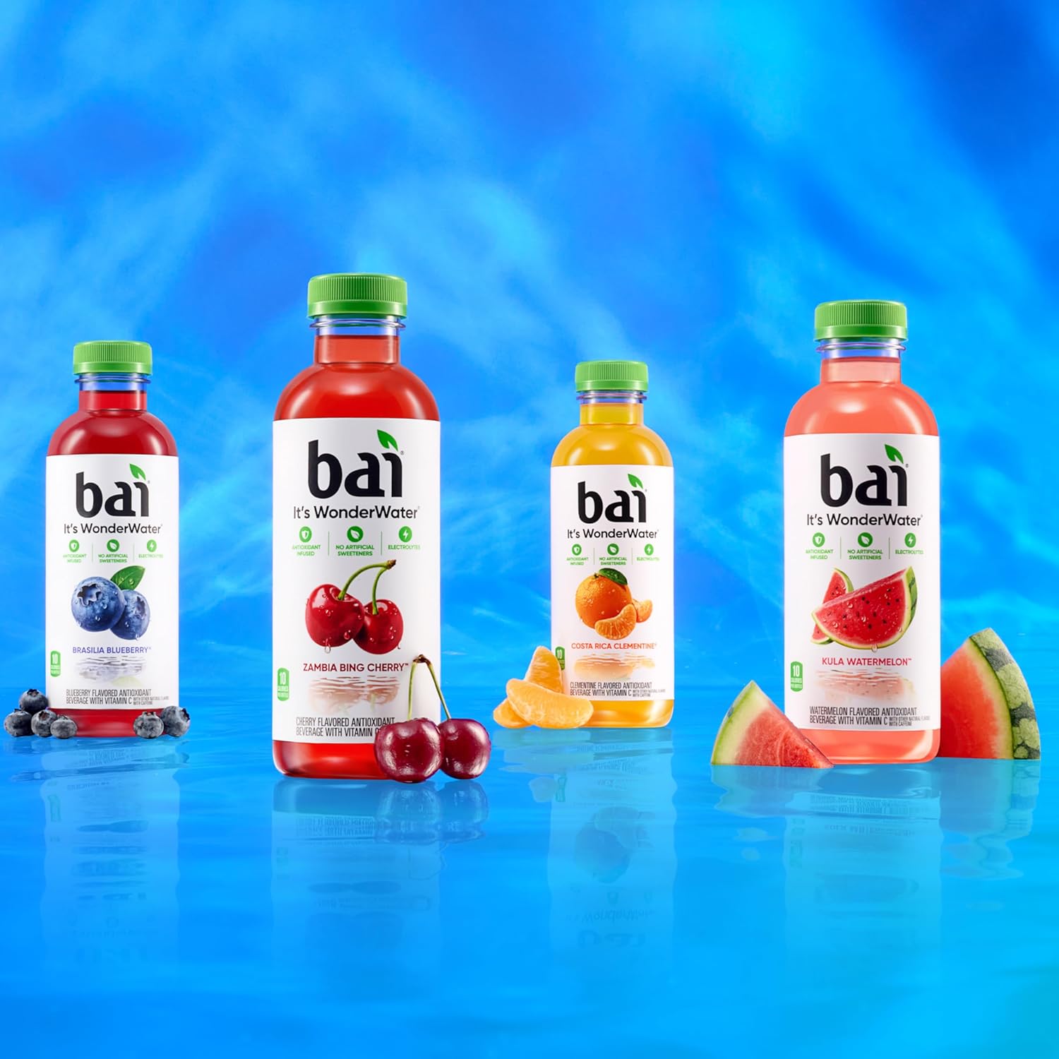 Bai Antioxidant Infused Water Beverage, Costa Rica Clementine, with Vitamin C and No Artificial Sweeteners, 18 Fluid Ounce Bottle, 12 Pack