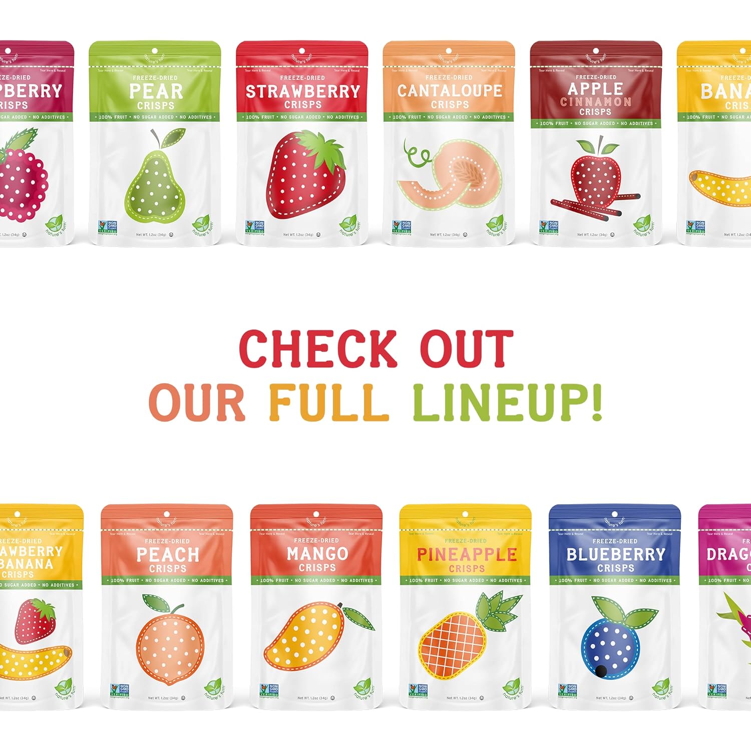 Nature’s Turn Freeze-Dried Strawberry Crisps – Healthy, Gluten-Free, Crispy & Delicious, Plant-Based Snack, Ideal for Cereal, Smoothies, School Lunches, & On-the-Go, Bags of 12 (0.53 oz Each)