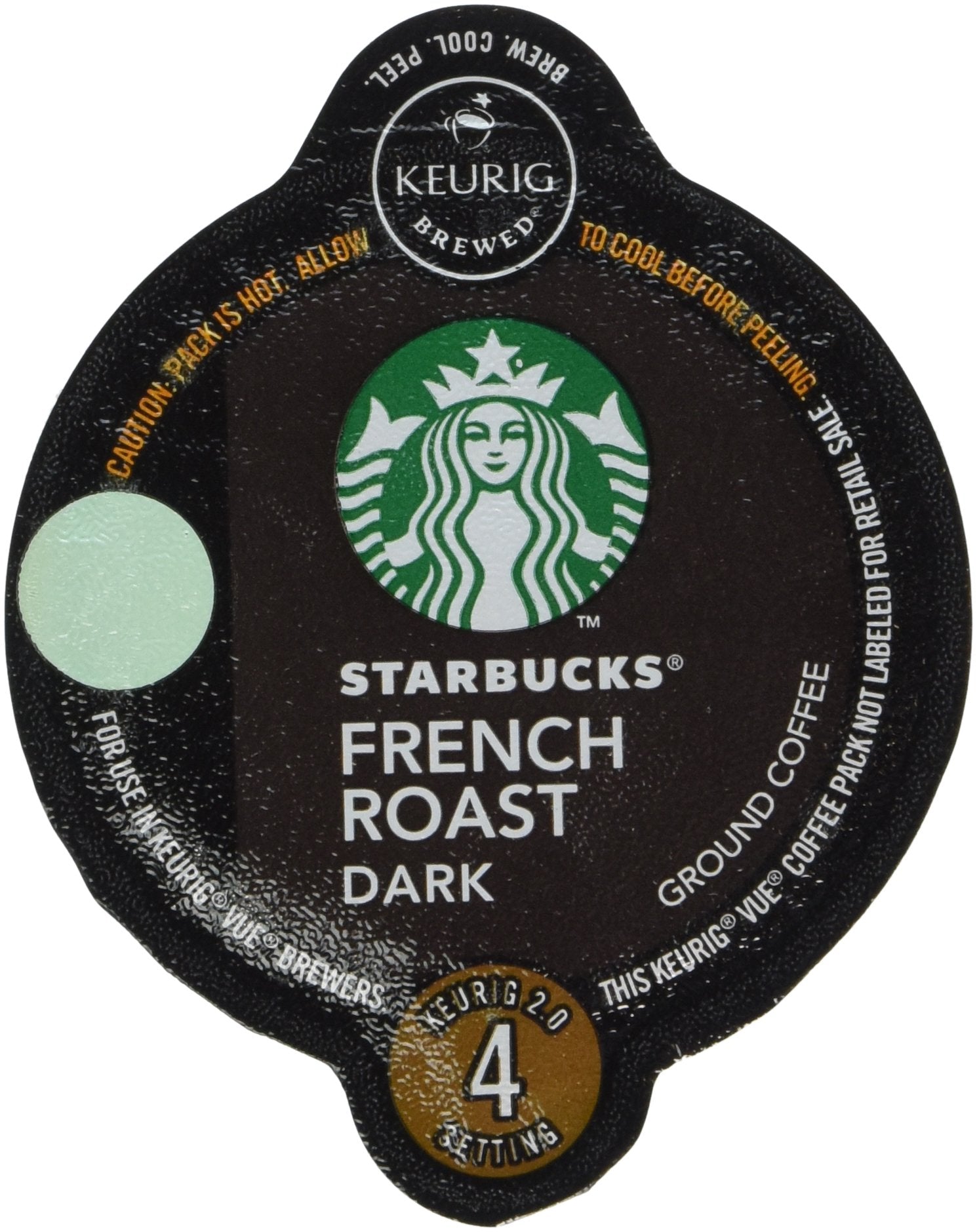 Starbucks K-Cup Coffee Pods, Dark Roast Hot or Iced Coffee, French Roast, 96 Keurig Pods