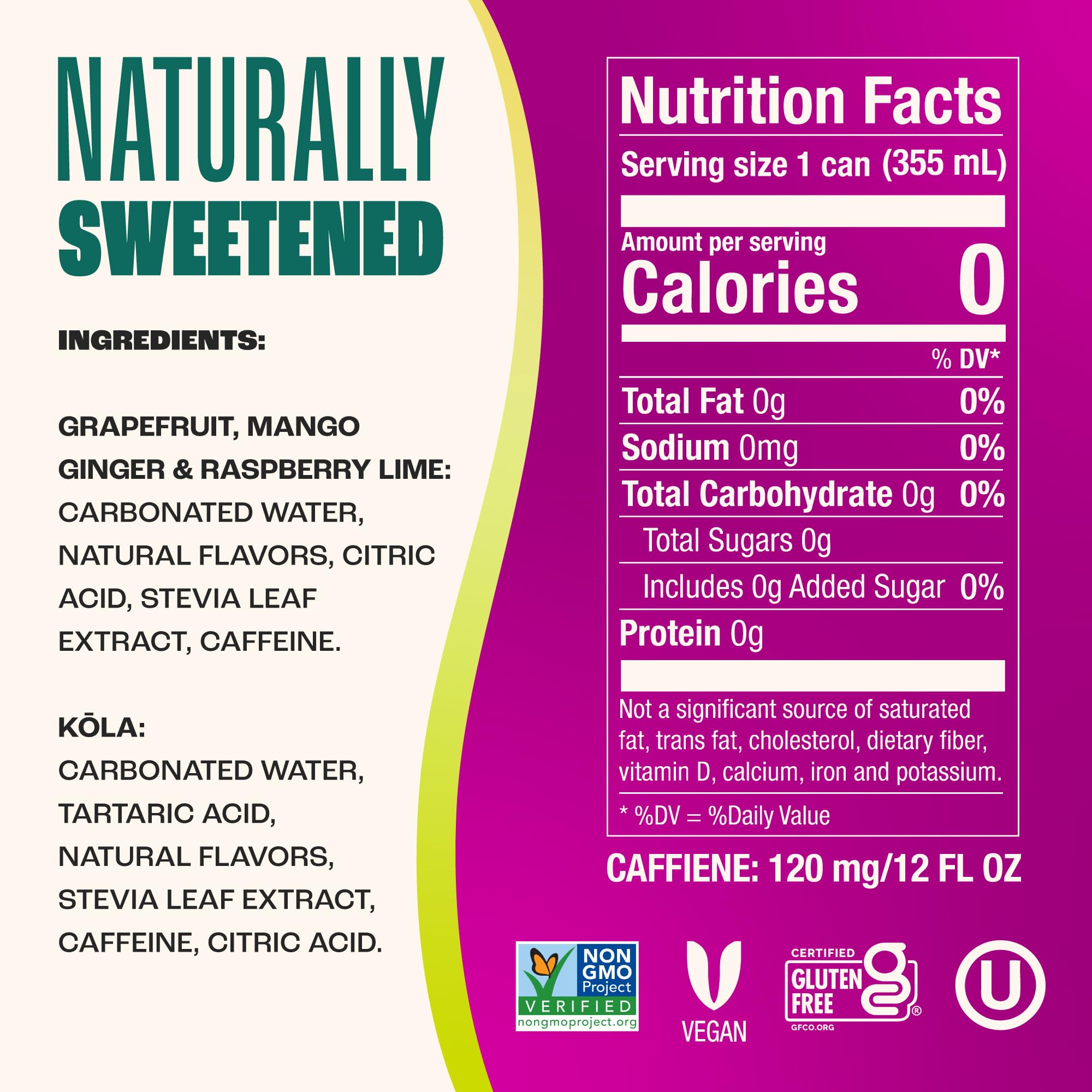 Zevia Zero Sugar Energy Drink, Classic Variety Pack, 12 oz Cans (12-Pack) – Naturally Sweetened, Non-GMO Project Verified, Gluten-Free, Vegan