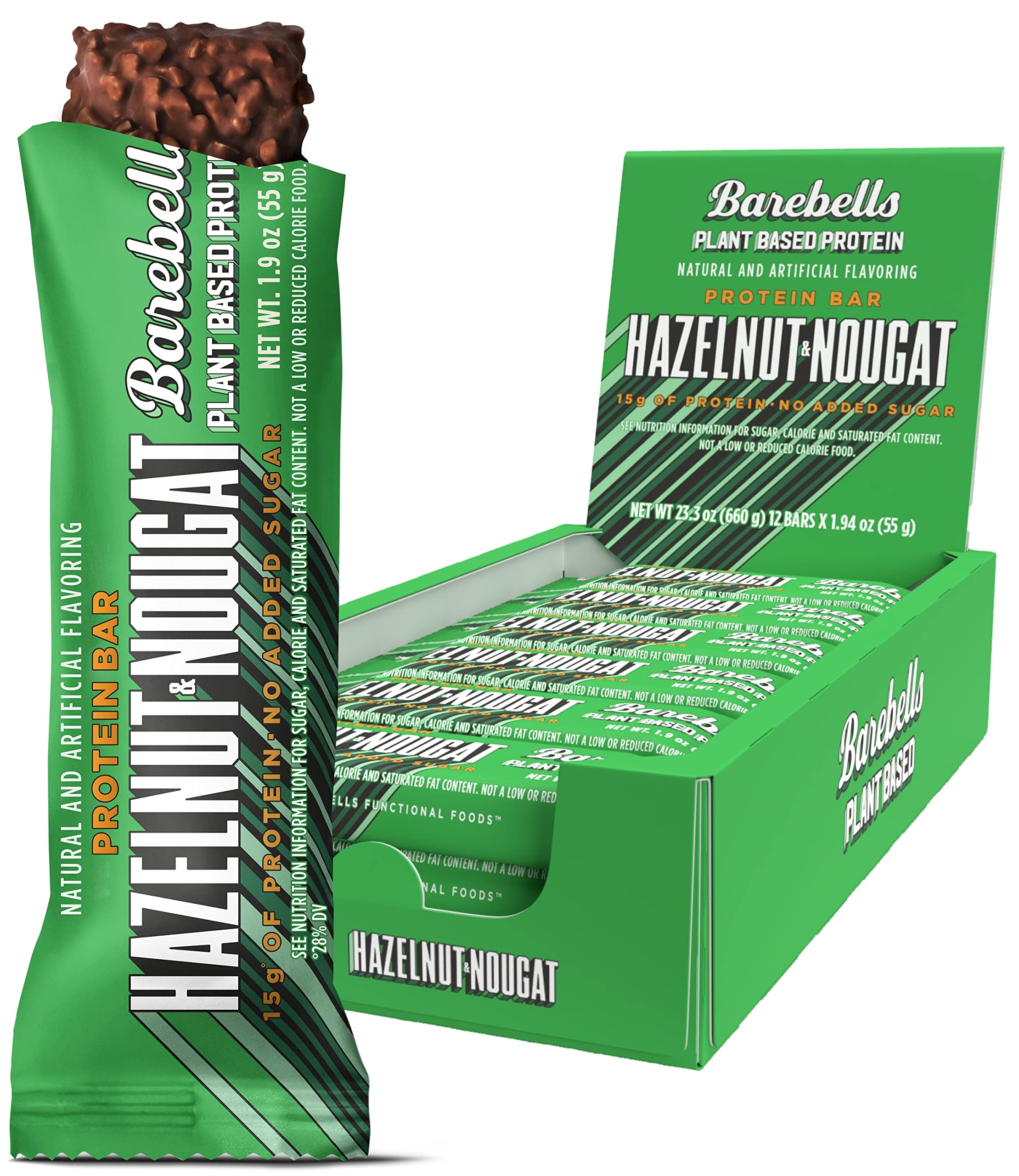 Barebells Protein Bars Salty Peanut - 12 Count, 20g High Protein Treats - Chocolate Nutrition Bar with 1g Total Sugars - On-The-Go Breakfast or Post-Workout Snack