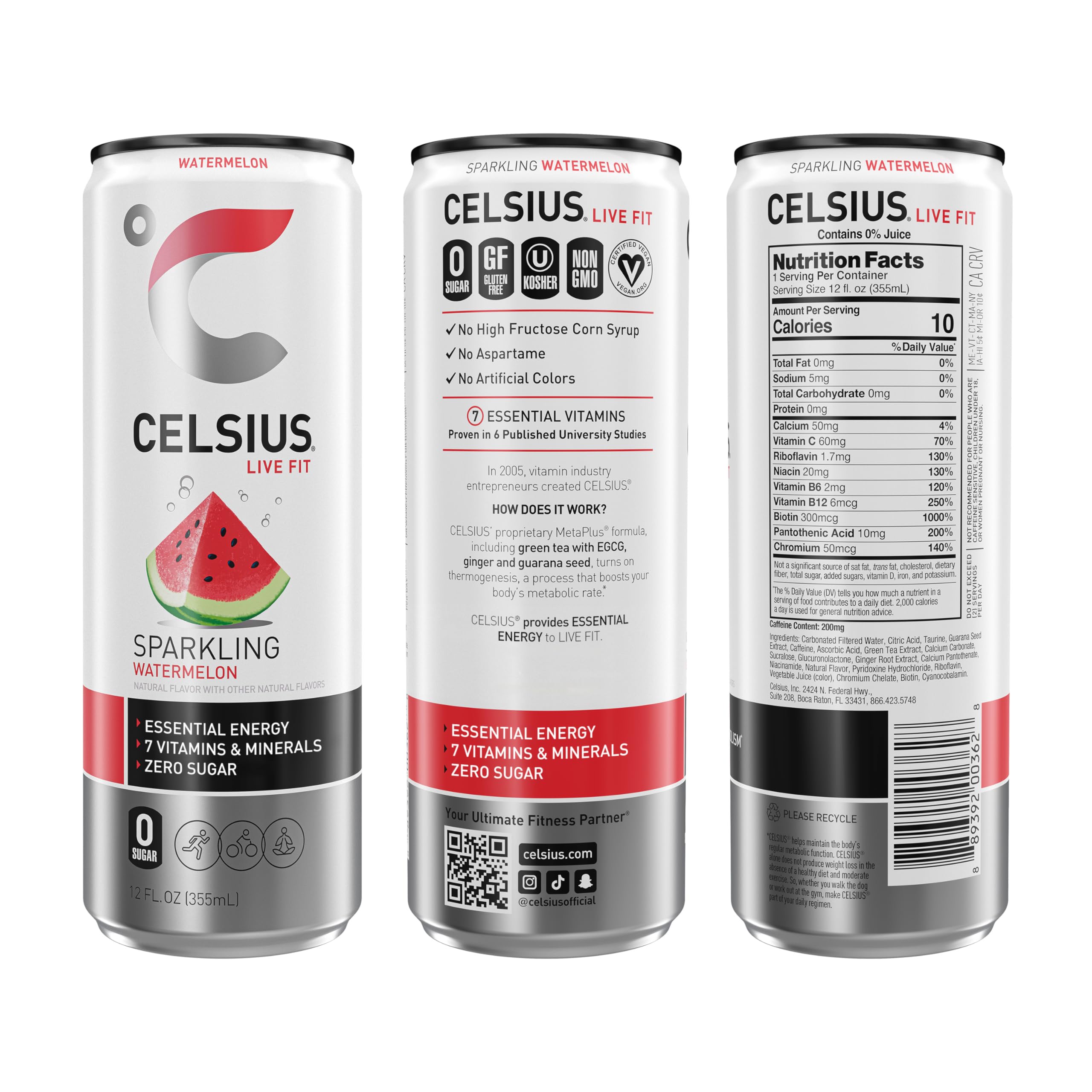 CELSIUS Sparkling Kiwi Guava, Functional Essential Energy Drink 12 Fl Oz (Pack of 12)