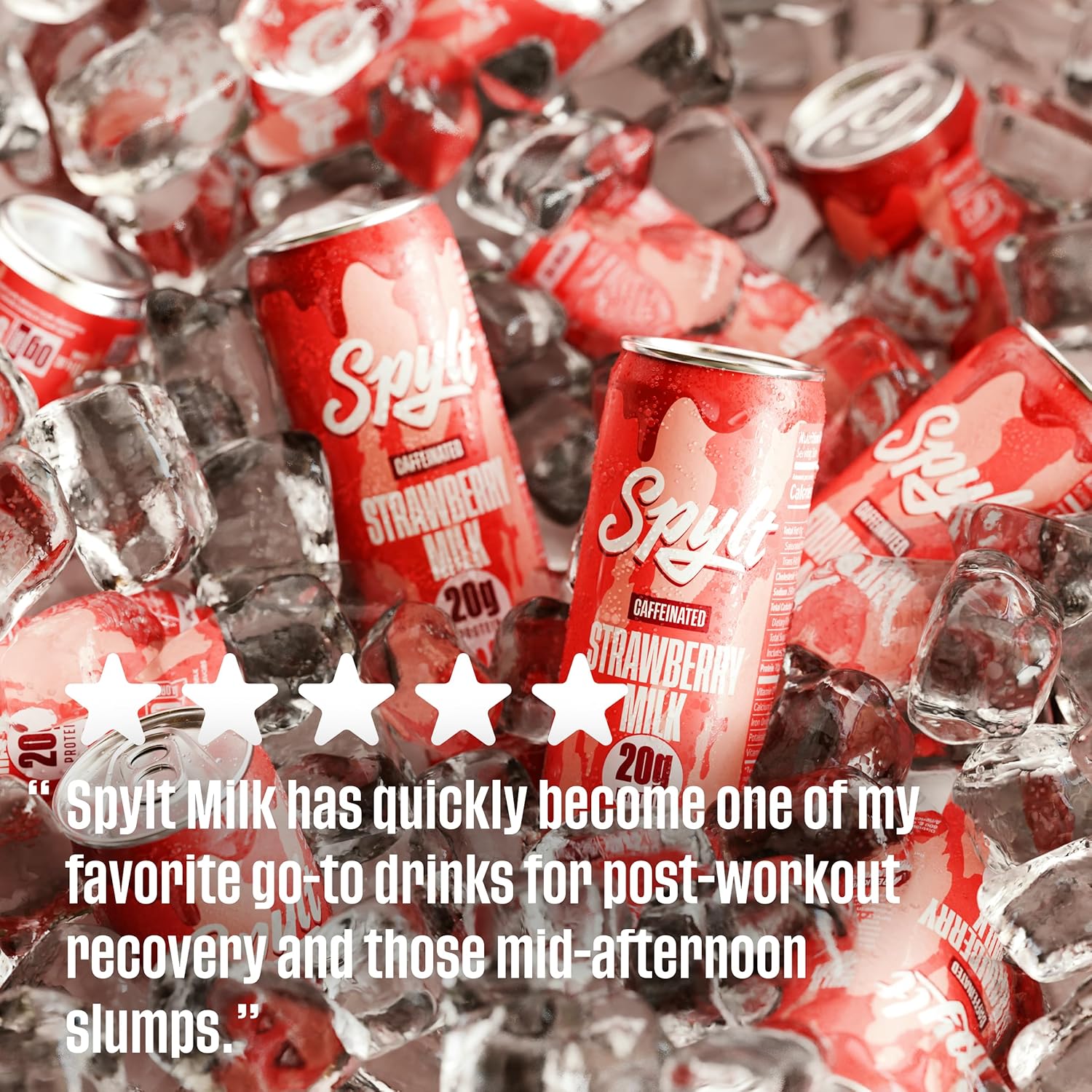 Spylt High Protein Vanilla Milkshake with 60mg Caffeine & 20g Protein - 90 Calories, Ready to Drink, Sugar Free, Lactose Free Milk, Perfect for Workout Recovery & Afternoon Pick Me Up - 12 Count