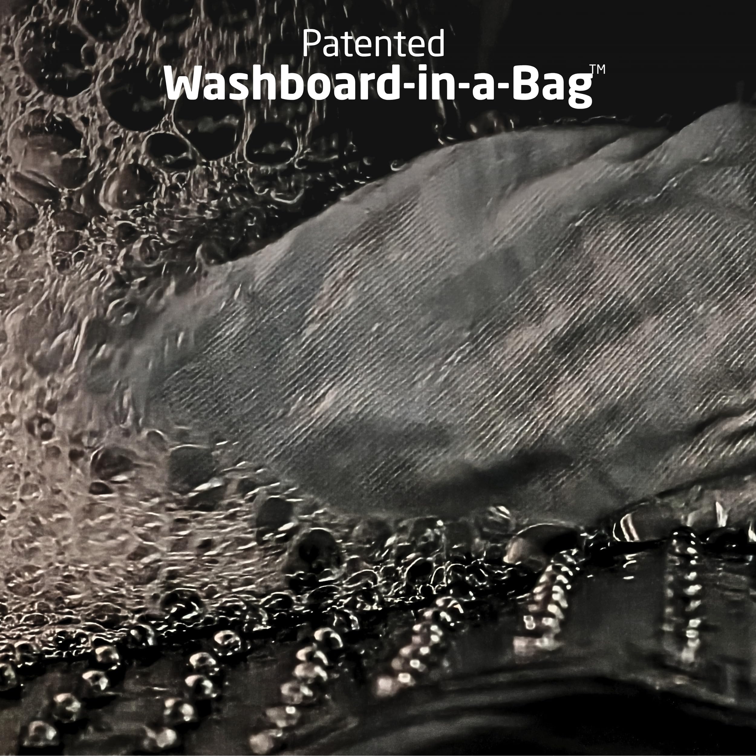 Scrubba Wash Bag - Patented Washboard-in-a-Bag™ Portable Travel Washing Machine for Camping, Backpacking, Cruises & Hotels - Pack Light, Wash Clothes Anywhere in Minutes (5 oz)