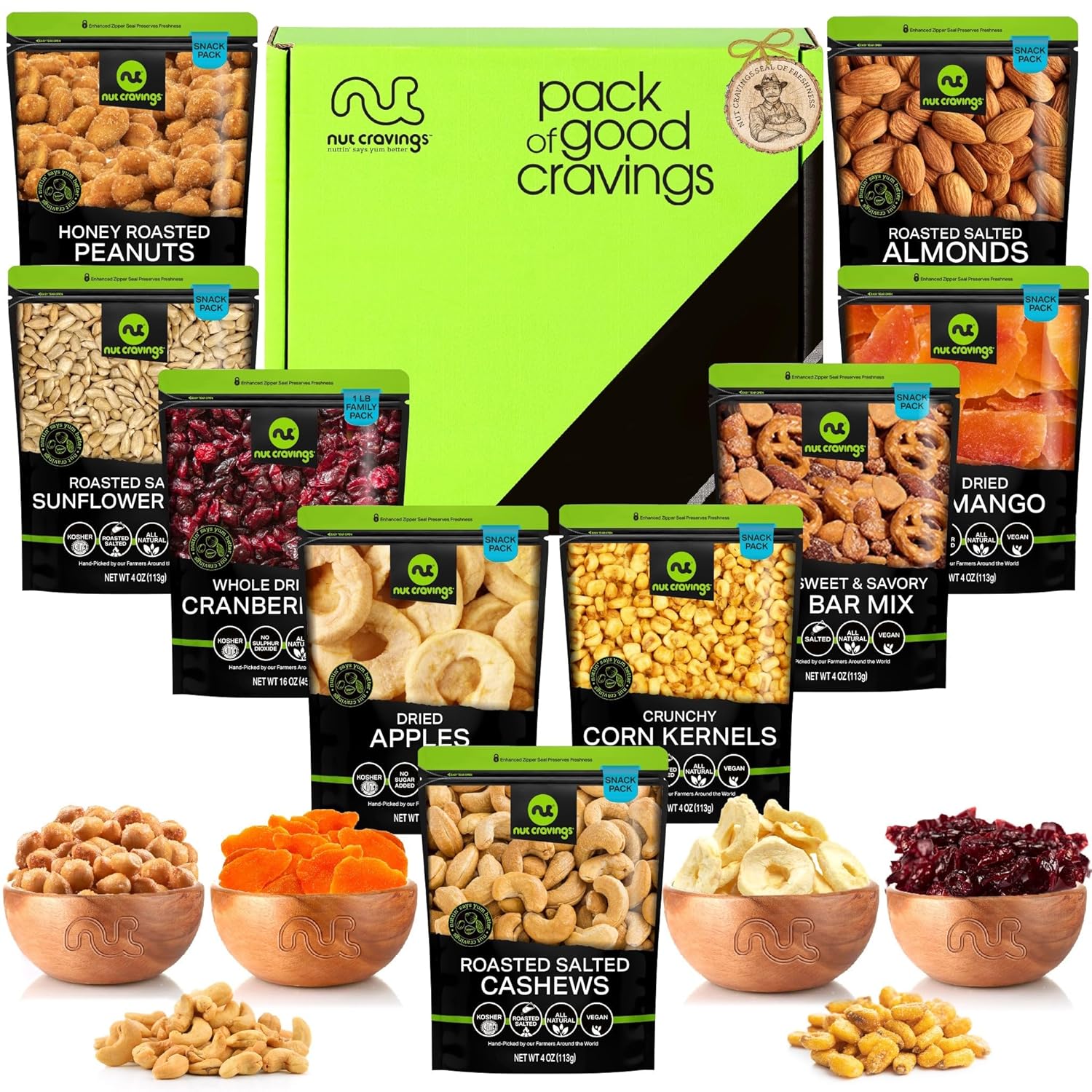 NUT CRAVINGS - Dried California Peaches, No Sugar Added, Unsweetened (16oz, 1 LB) Sweet Healthy Snack, Vegan, Kosher, Resealable Bag