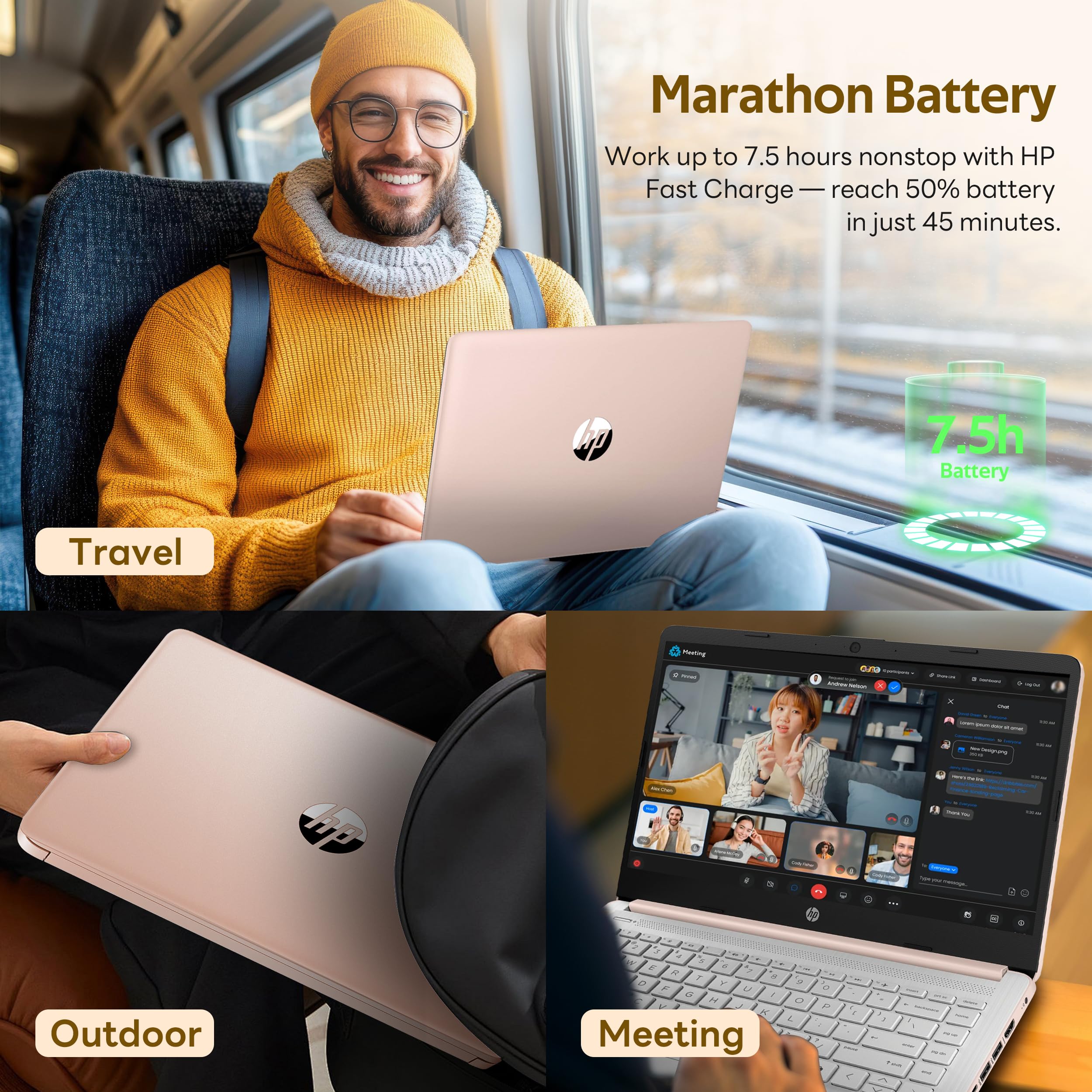 HP Stream 14" HD BrightView Laptop, Intel Celeron N4120, 16GB RAM, 288GB Storage (128GB UFS + 160GB Docking Station Set), Intel UHD Graphics, 720p Webcam, Wi-Fi, 1 Year Office 365, Win 11S, Silver