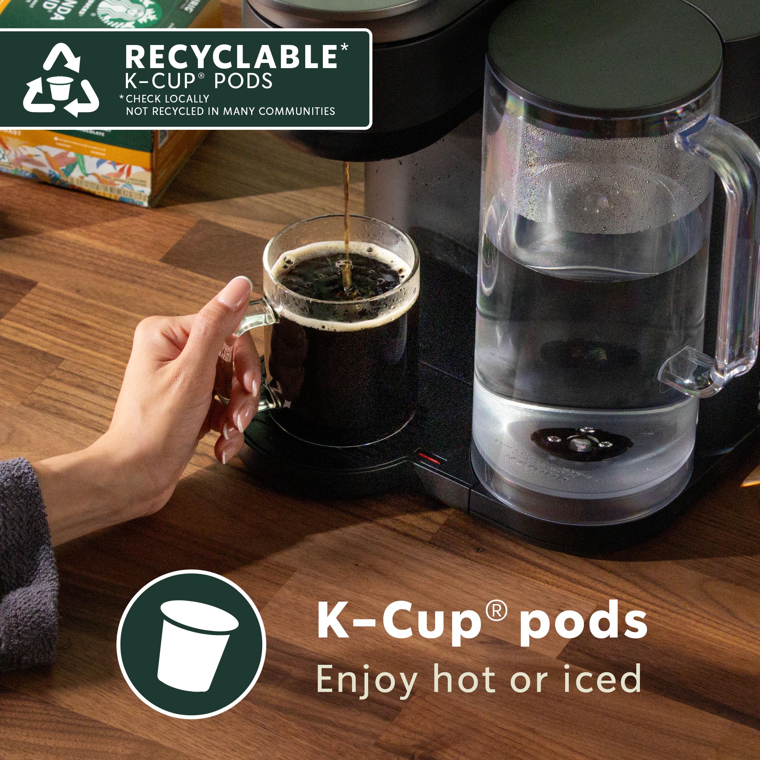 Starbucks K-Cup Coffee Pods, Medium Roast Hot or Iced Coffee, Pike Place Roast, 96 Keurig Pods