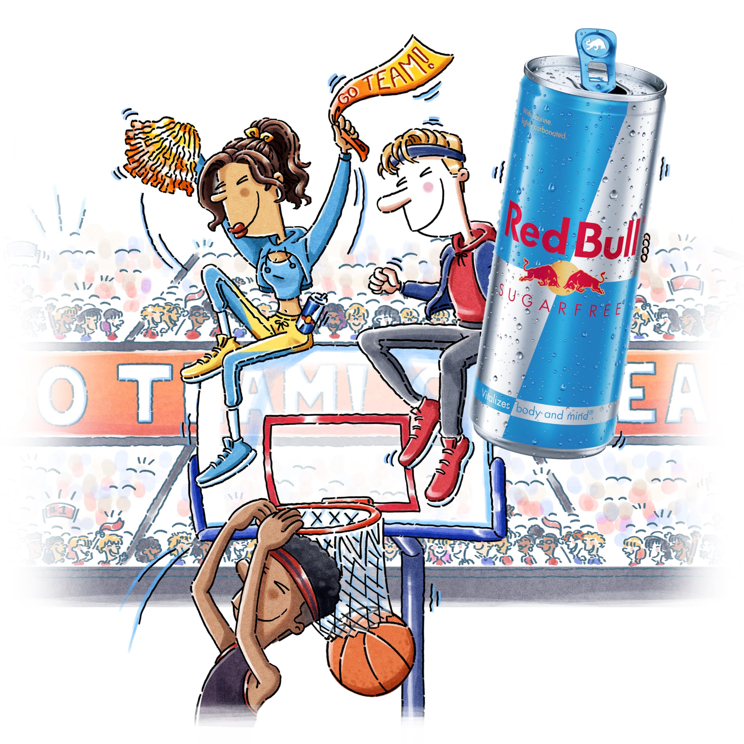 Red Bull Sugar Free Energy Drink with 151mg Caffeine plus Taurine & B Vitamins, 16 Fl Oz, Pack of 12 Cans