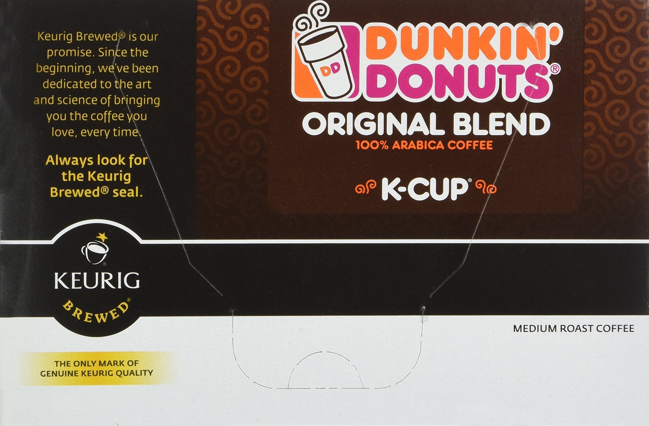 Dunkin' Original Blend Medium Roast Coffee, 60 Keurig K-Cup Pods