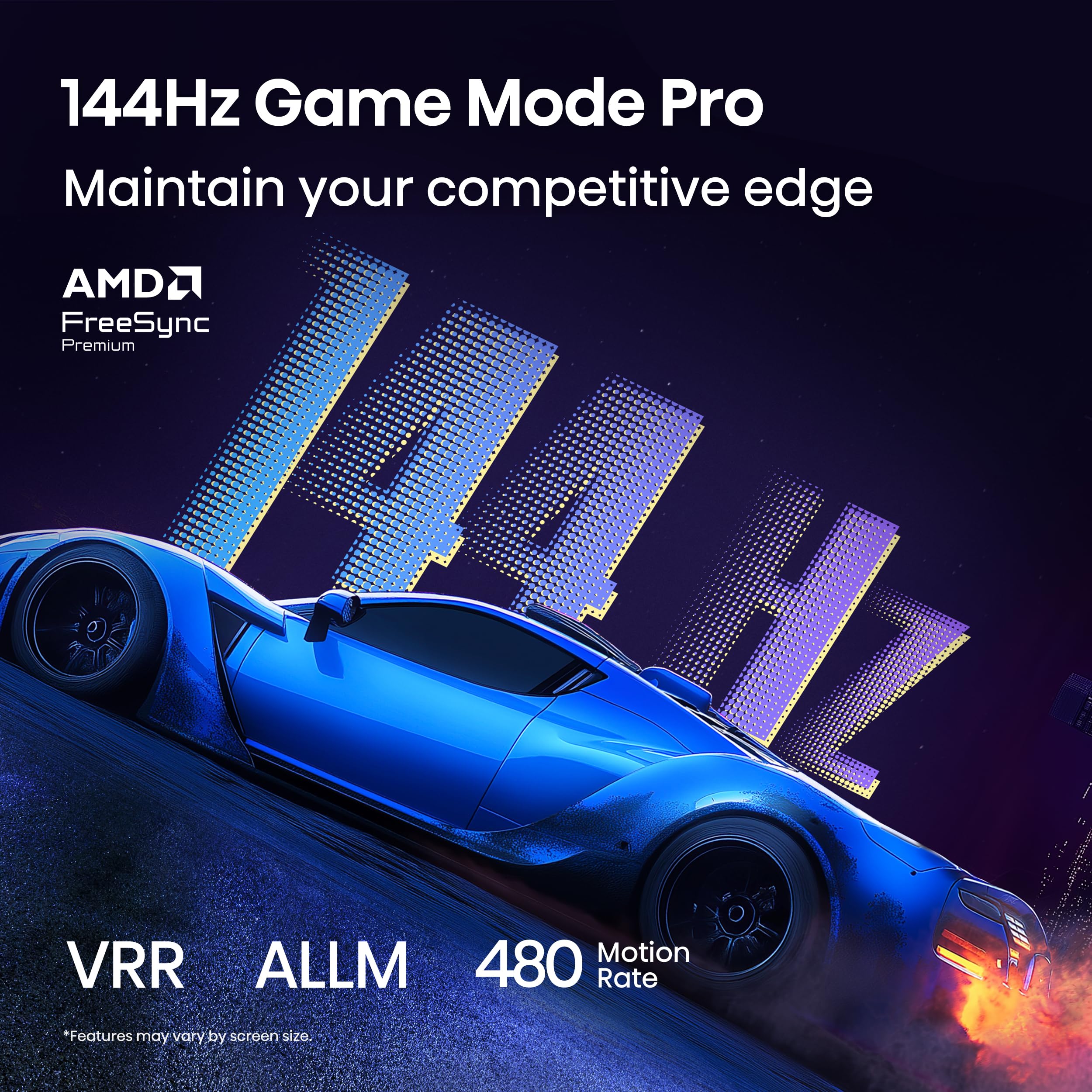 Hisense 75" QD7 Mini-LED 4K Smart Fire TV - QLED, 144Hz, HDR10+, Dolby Vision/Atmos, Game Mode Pro, Alexa Built-in (75QD7QF)