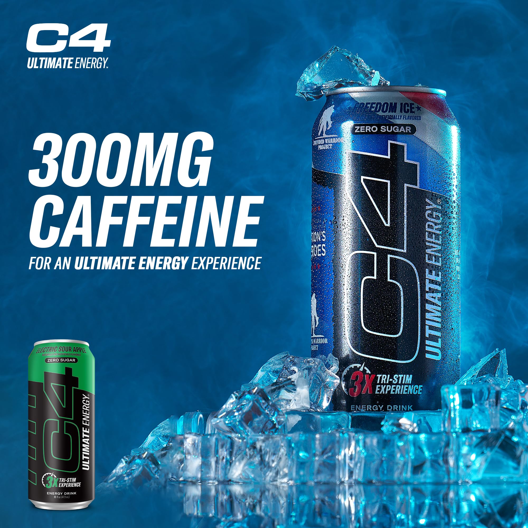 Cellucor C4 Ultimate | Pre Workout Sugar Free Energy Drink | Tri-Stim Experience with 300mg Caffeine + TeaCrine + Dynamine | Fruit Punch | 16oz (Pack of 12)