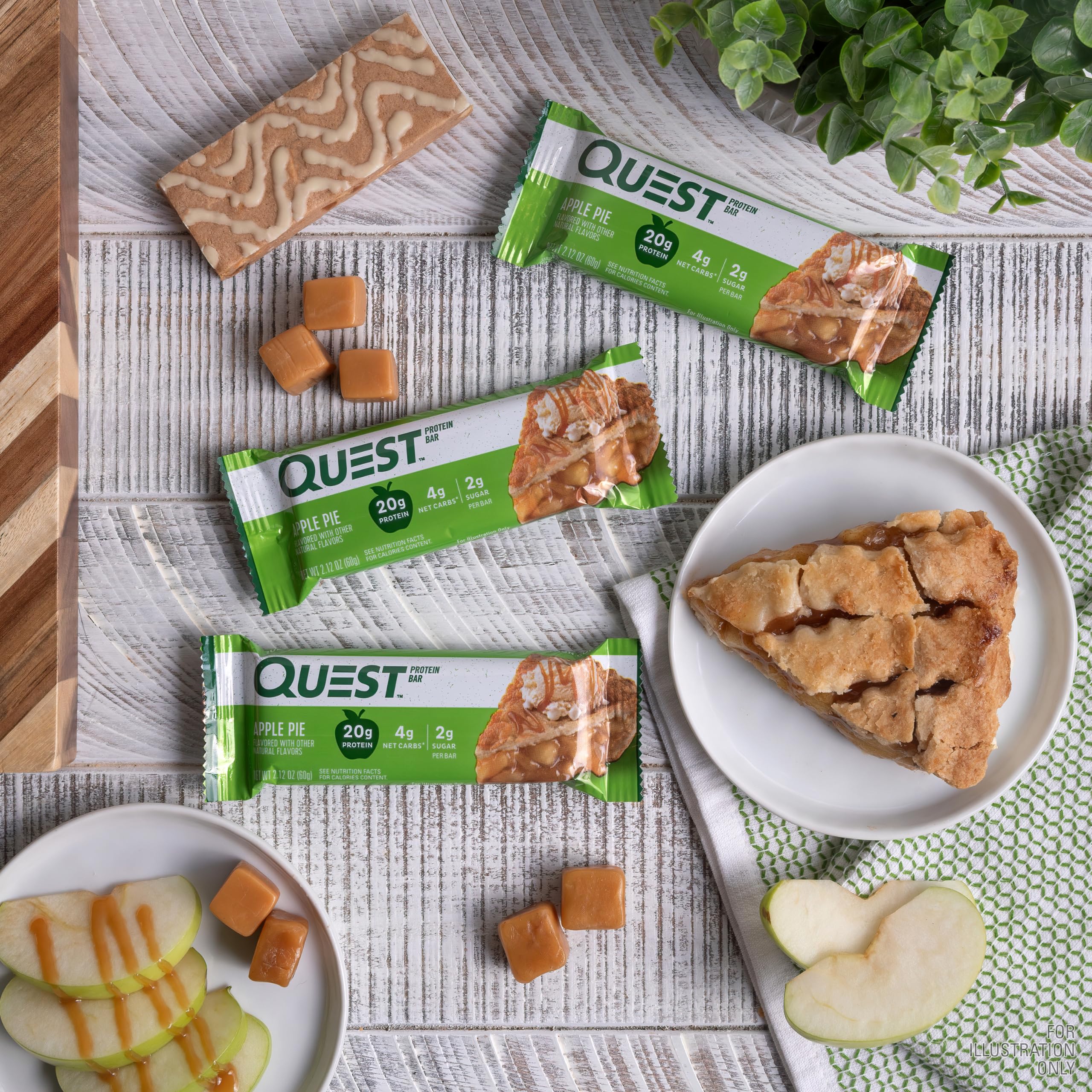 Quest Nutrition Chocolate Chip Dough Cookie Protein Bars, 21g Protein, 1g Sugar, 4g Net Carb, High Fiber, Gluten Free, Keto Friendy, 12 Count