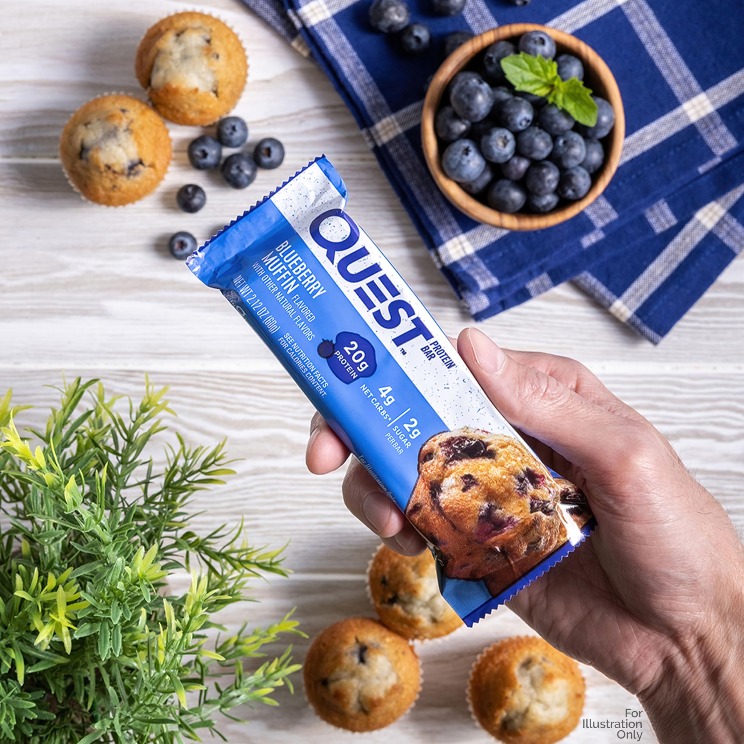 Quest Nutrition Chocolate Chip Dough Cookie Protein Bars, 21g Protein, 1g Sugar, 4g Net Carb, High Fiber, Gluten Free, Keto Friendy, 12 Count