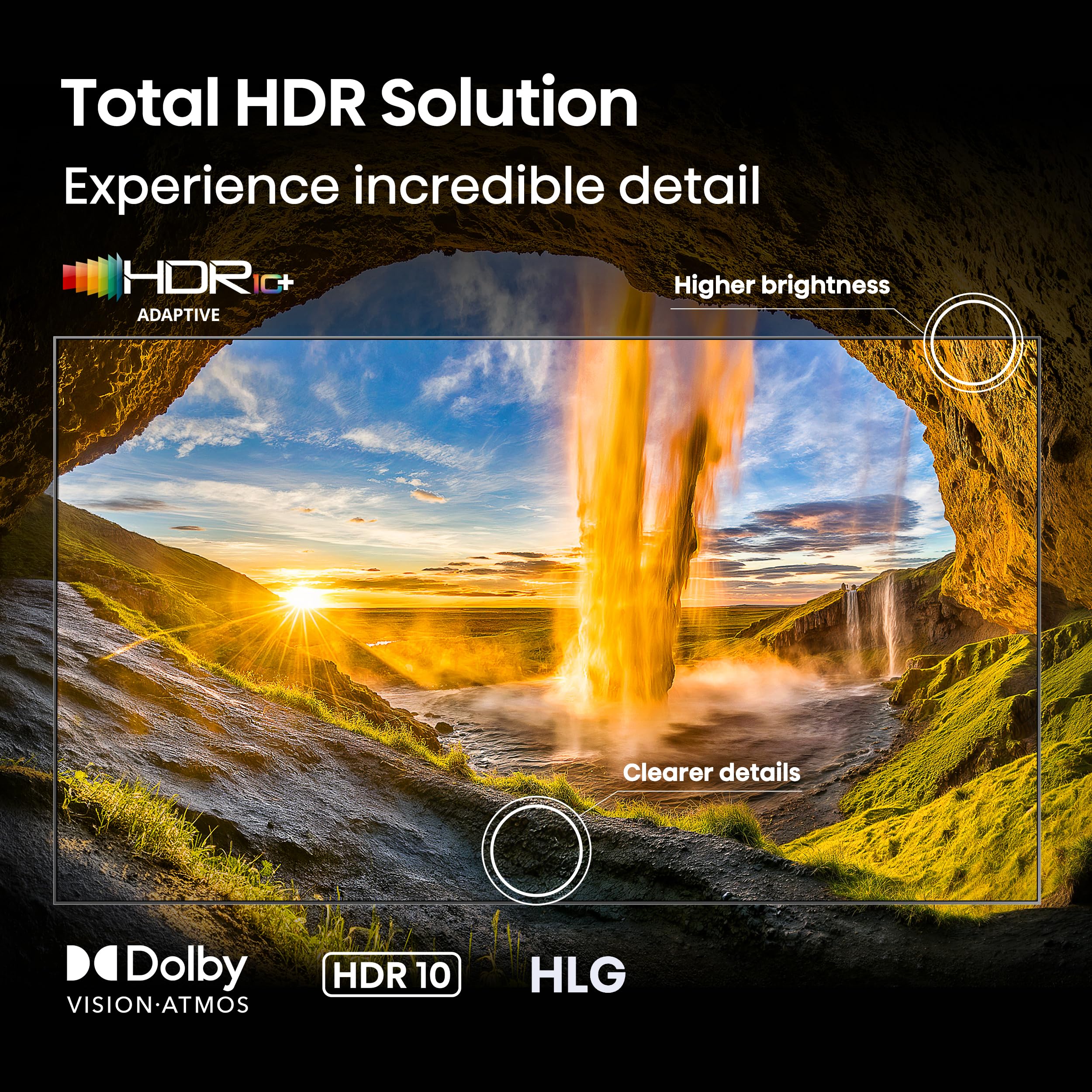 Hisense 55" E6 Cinema Series Hi-QLED 4K UHD Smart Fire TV (55E6QF) - AI Light Sensor, Dolby Vision · Atmos, Voice Remote with Alexa, Motion Rate 120, HDR 10+ Adaptive, Game Mode Plus