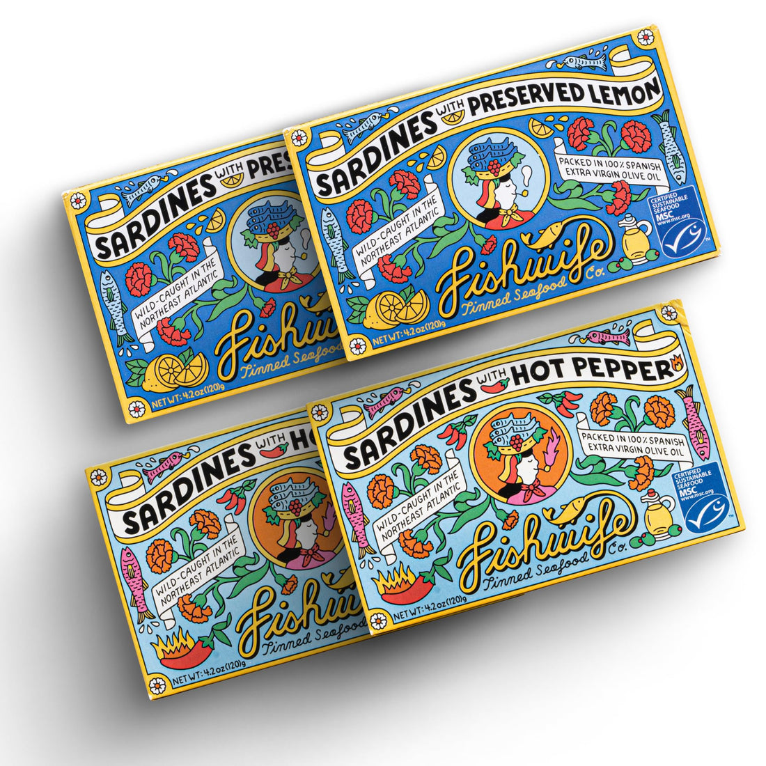 Fishwife Smoky Trio 3-Pack (Smoked Rainbow Trout, Smoked Salmon, Smoked Mackerel) | Gluten Free, High Protein, Omega-3s | Hand-Packed