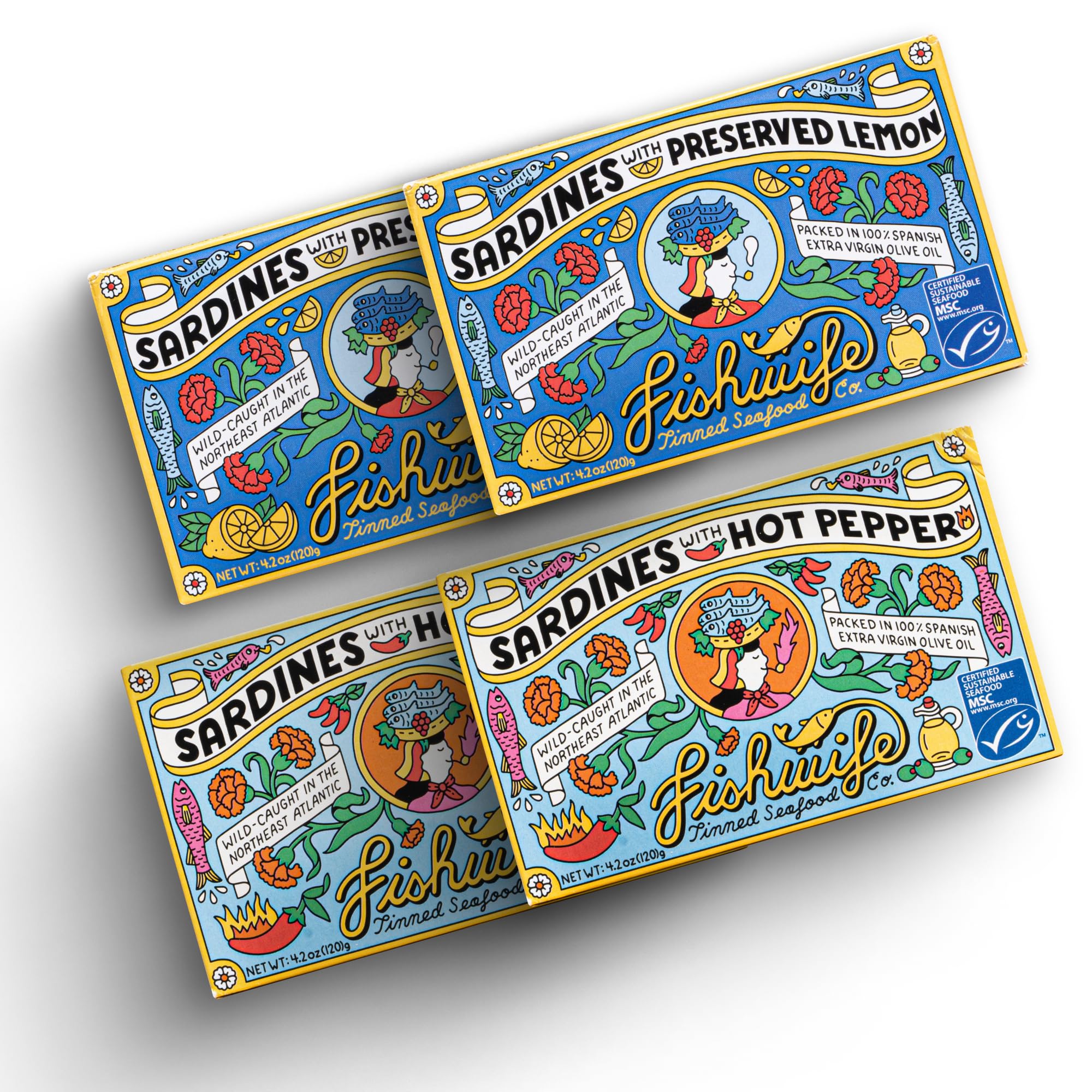Fishwife Smoky Trio 3-Pack (Smoked Rainbow Trout, Smoked Salmon, Smoked Mackerel) | Gluten Free, High Protein, Omega-3s | Hand-Packed