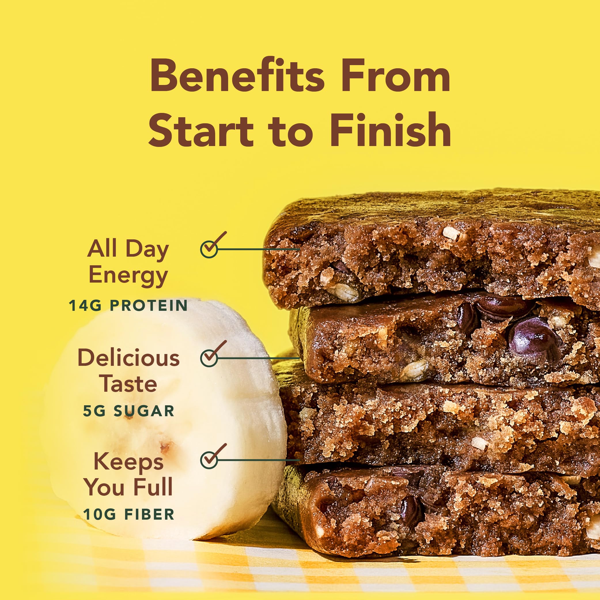 ALOHA Organic Plant Based Protein Bars |Peanut Butter Chocolate Chip | 1.98 Oz (Pack of 12) | Vegan, Low Sugar, Gluten Free, Paleo, Low Carb, Non-GMO, Stevia Free, Soy Free, No Sugar Alcohols