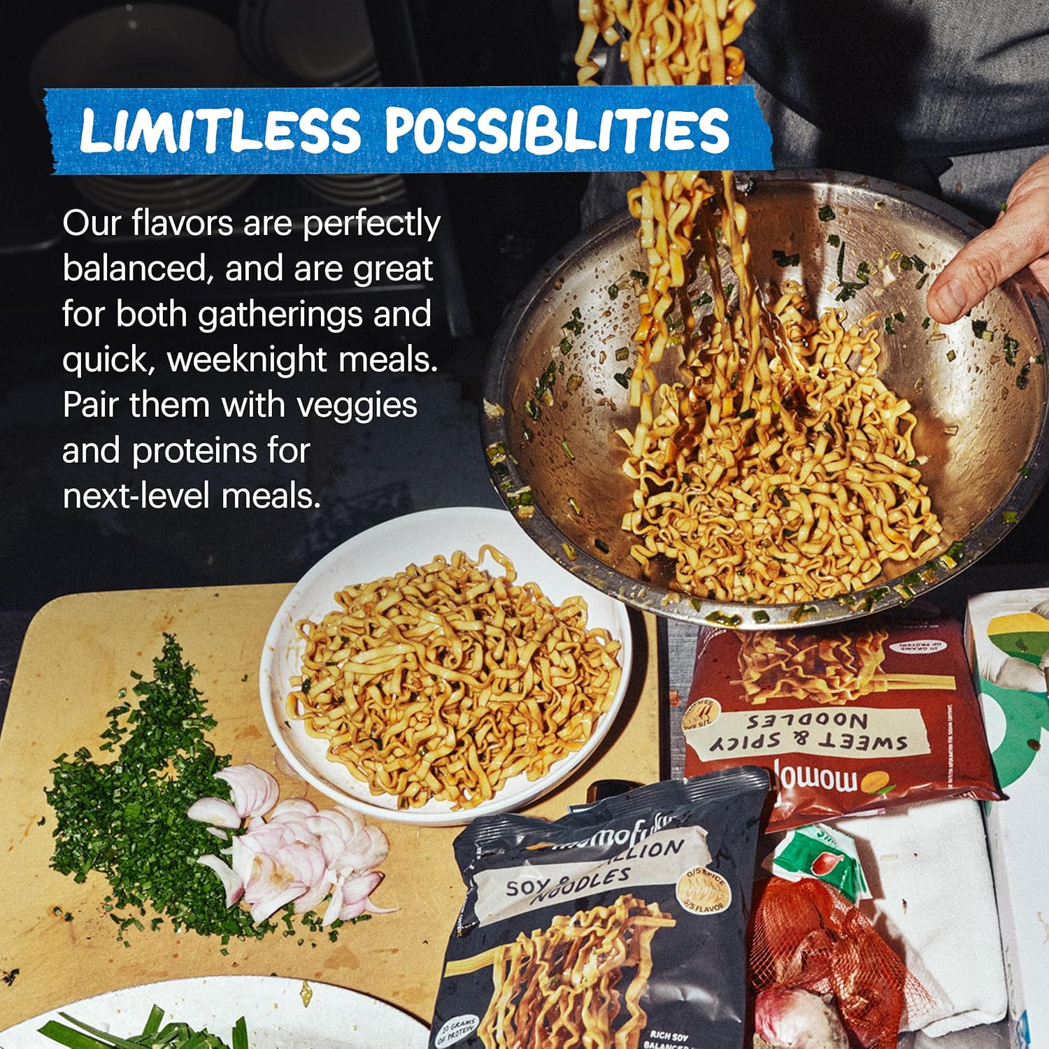 Momofuku Ramen Noodle Spicy Variety Pack by David Chang, 12 Meals of Air-Dried Instant Noodles with Spicy Sauce