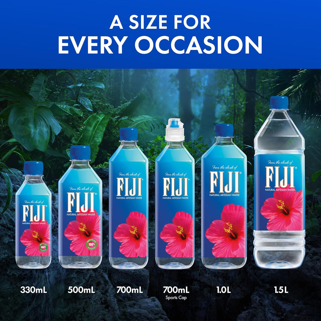 FIJI Natural Artesian Bottled Water, 1 Liter / 33.8 Fl Oz (Pack of 12)