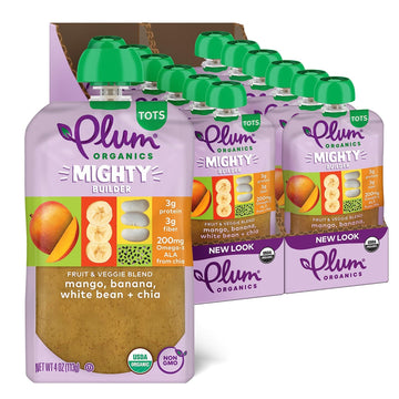 Plum Organics Variety Pack, 12+ Months – Toddler’s Flavor Expedition – Mighty Builder Organic Fruit & Veggie Pouches – 4 oz Pouch, Pack of 18 (Amazon Exclusive)