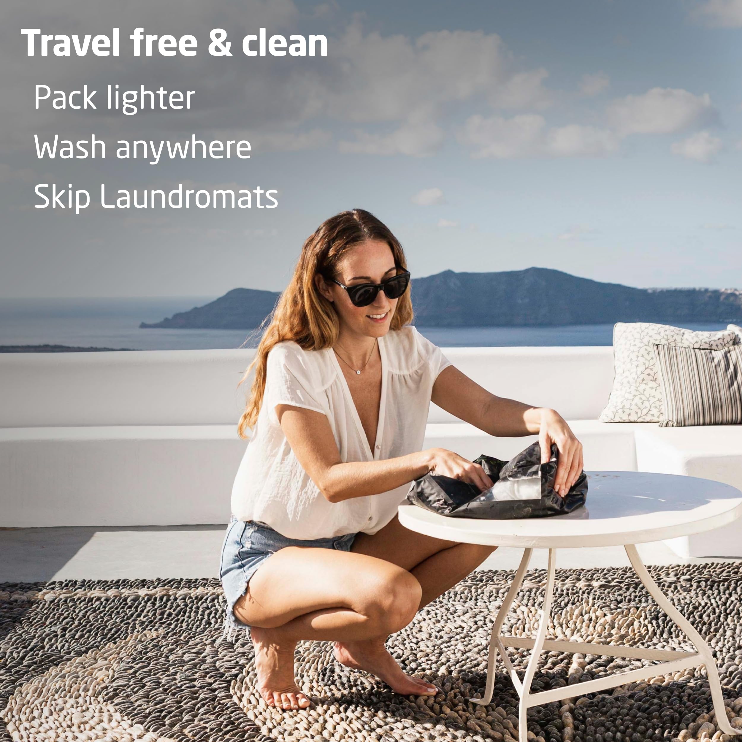 Scrubba Wash Bag - Patented Washboard-in-a-Bag™ Portable Travel Washing Machine for Camping, Backpacking, Cruises & Hotels - Pack Light, Wash Clothes Anywhere in Minutes (5 oz)