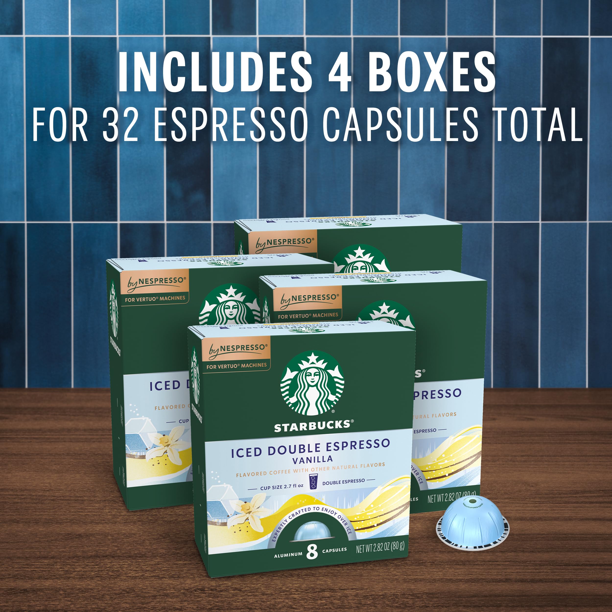 Starbucks by Nespresso Vertuo, Blonde Roast Espresso, 50-count Espresso Pods, Brews, 1.35 oz.
