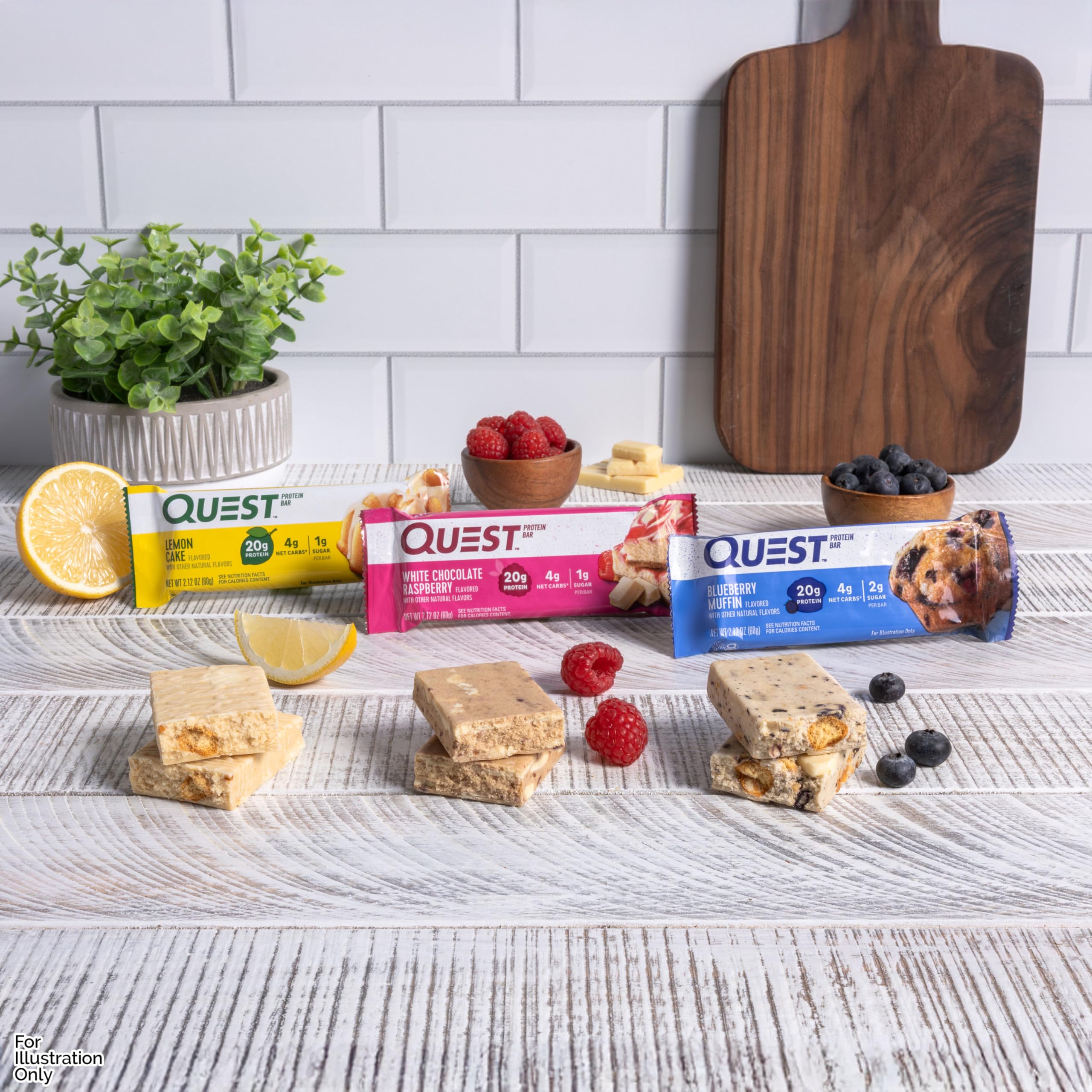 Quest Nutrition Chocolate Chip Dough Cookie Protein Bars, 21g Protein, 1g Sugar, 4g Net Carb, High Fiber, Gluten Free, Keto Friendy, 12 Count