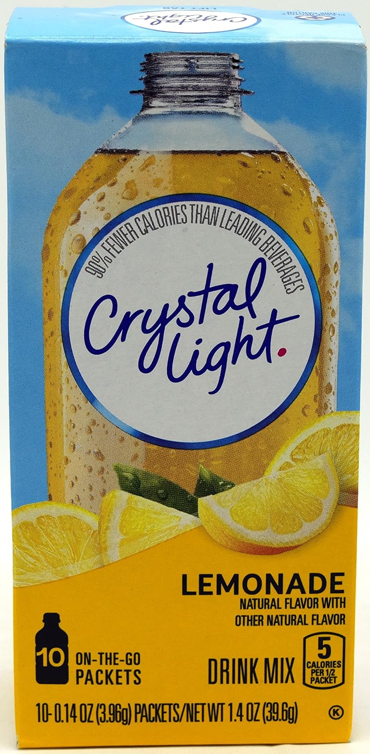 Crystal Light Pink Lemonade Drink Mix (8-Quart), 1.9-Ounce Canisters (Pack of 4)