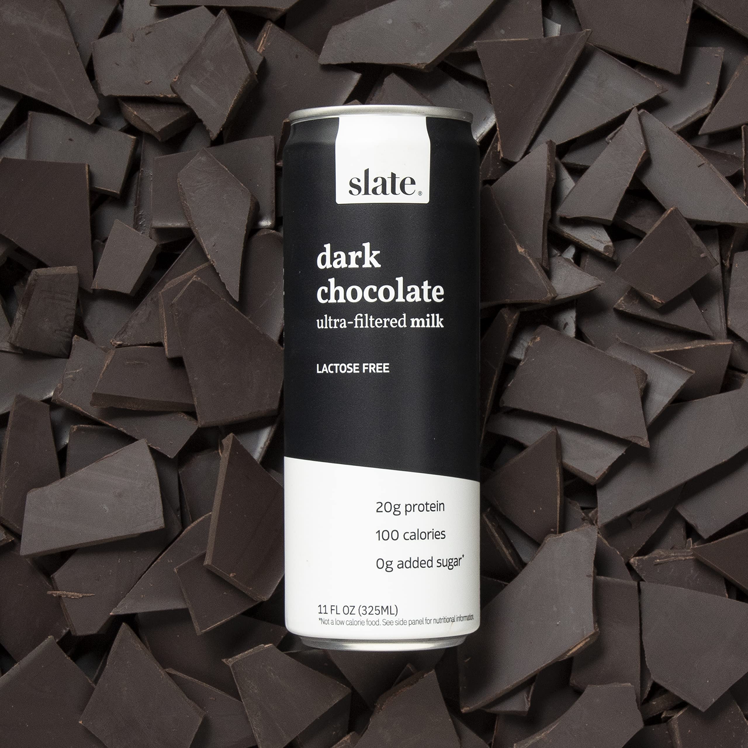 Slate Milk - High Protein Milk Shake - French Vanilla - Lactose Free, 20g Protein, 1g Sugar, 100 Calories, 1g Net Carbs, No Added Sugar - Natural, Breakfast Boost, Post Workout - 11 fl oz, 12 Cans