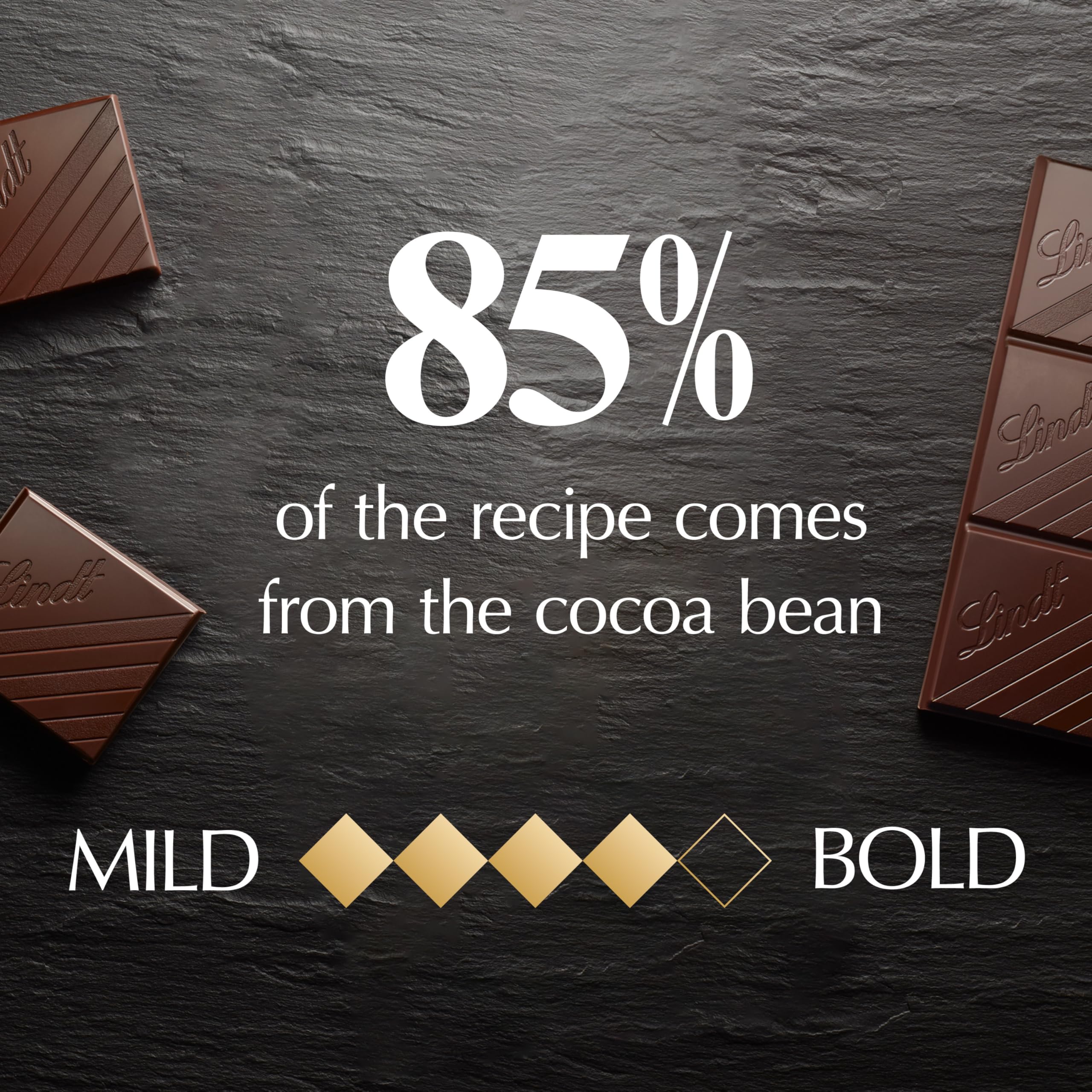Lindt EXCELLENCE 85% Cocoa Dark Chocolate Bar, Dark Chocolate Candy, 3.5 oz. (12 Pack)