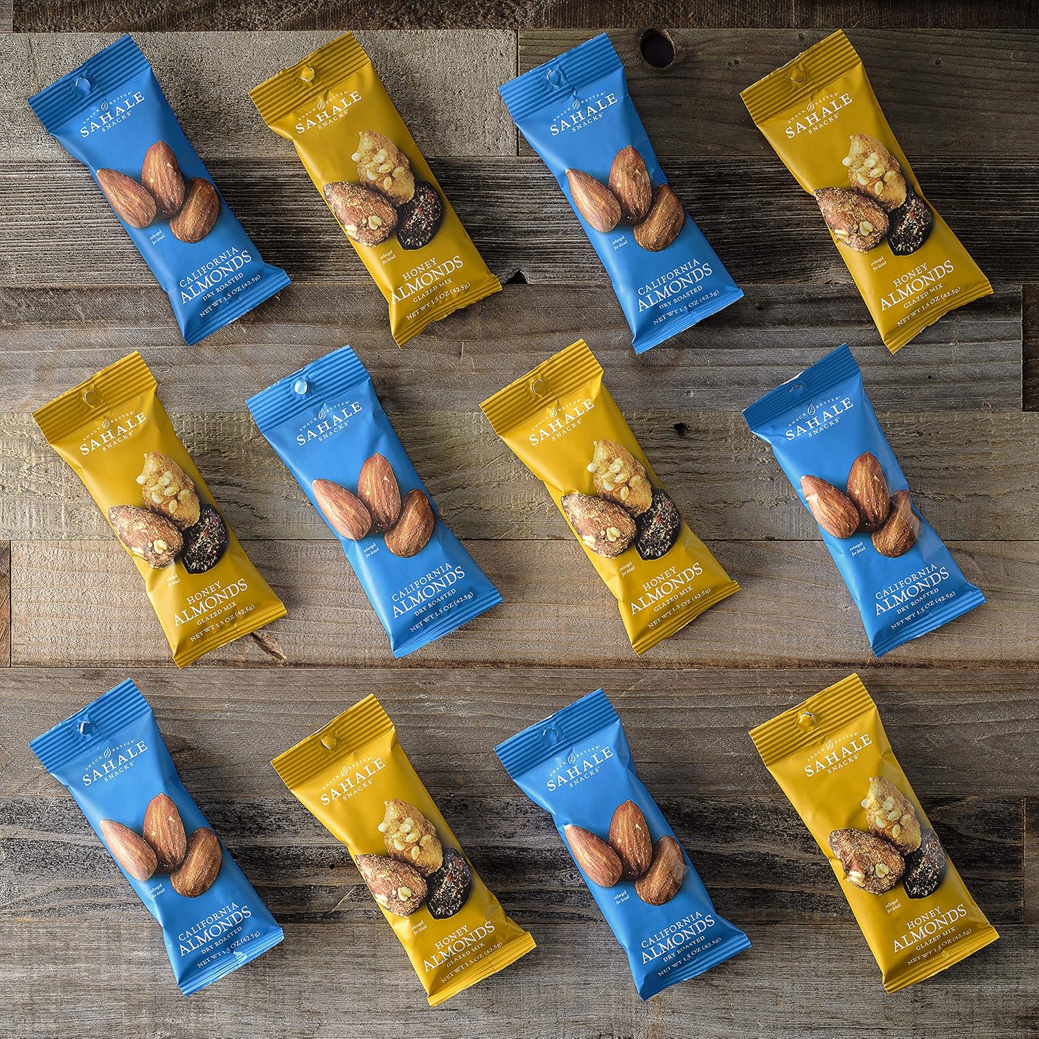 Sahale Snacks Glazed Mix Nut Blend Variety Pack, 1.5 Oz Grab & Go Bags (12 Total Packs) - Four Different Dry-Roasted Deluxe Mixed Nuts Blends Included - Non-GMO Kosher & Certified Gluten-Free Snacks