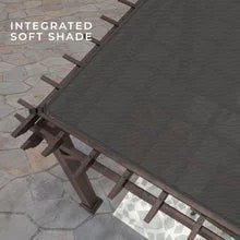 16x12 ashford traditional steel pergola with sail shade soft canopy