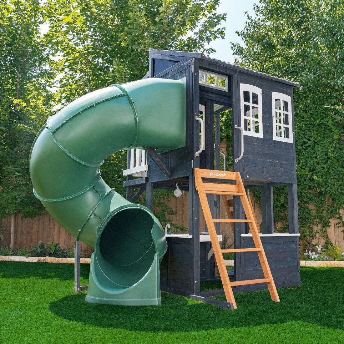 Kids Kidkraft Cozy Escape Playhouse In Navy Installation Included
