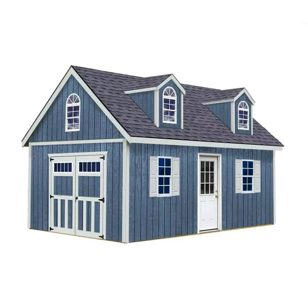 Best barns Hampton 12×24 Wood Storage Shed Sliding Doors & Dormer Kit Installation Included