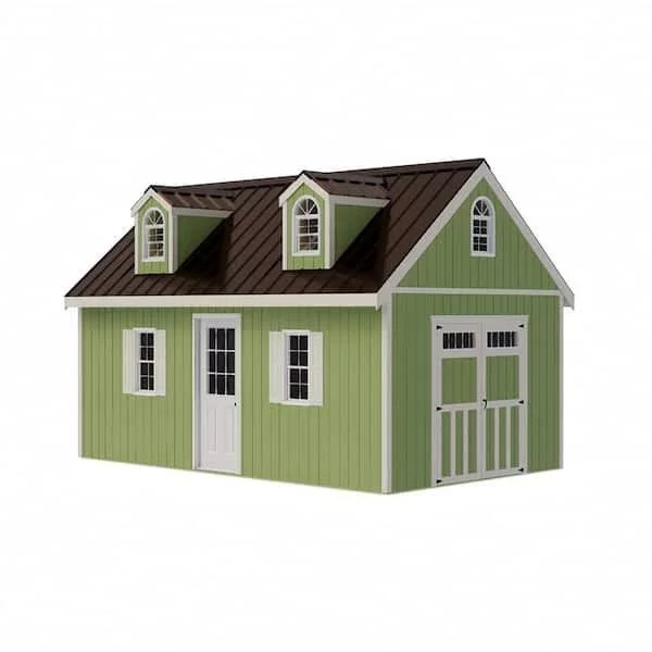Best barns Hampton 12×24 Wood Storage Shed Sliding Doors & Dormer Kit Installation Included